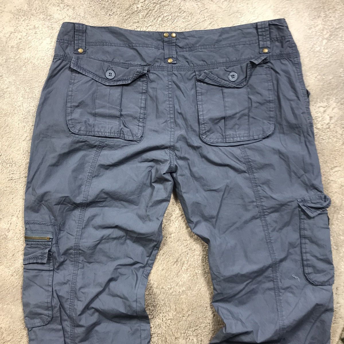 Vintage Vintage 90s Baggy Cargo Pants Distressed Parachute Grunge 31 Size 31" - 7 Thumbnail