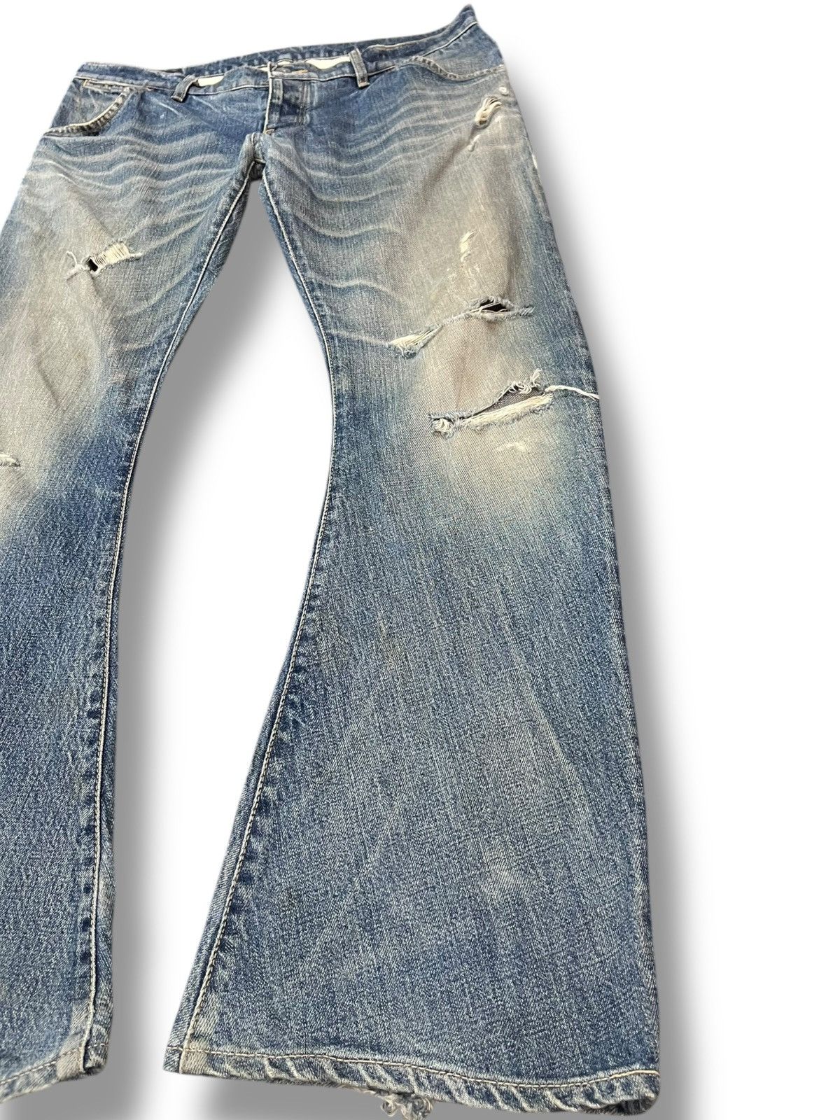 Kazuyuki Kumagai Attachment Vintage Attachment By Kazuyuki Kumagai Curve Leg Flare Denim Size US 36 / EU 52 - 4 Thumbnail