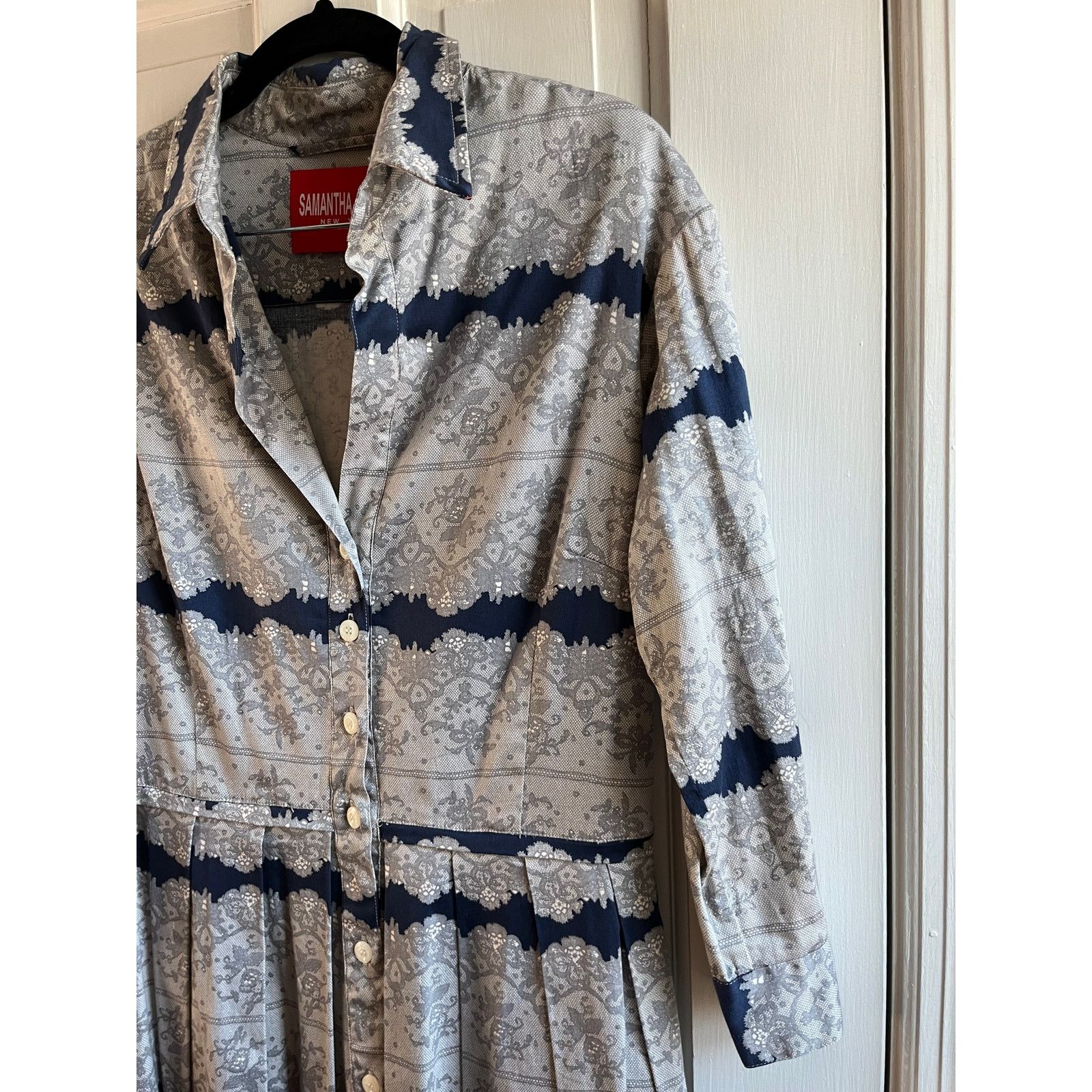 Samantha Sung amantha Sung Audrey Shirt Dress | Lace Batik Print | Sz 4 Size S / US 4 / IT 40 - 5 Thumbnail