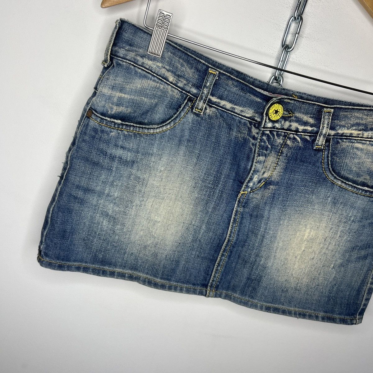 Japanese Brand Vintage Miss Sixty Style Mini Skirt Oldmoney Denim Jeans Y2K Size 26" / US 2 / IT 38 - 4 Thumbnail