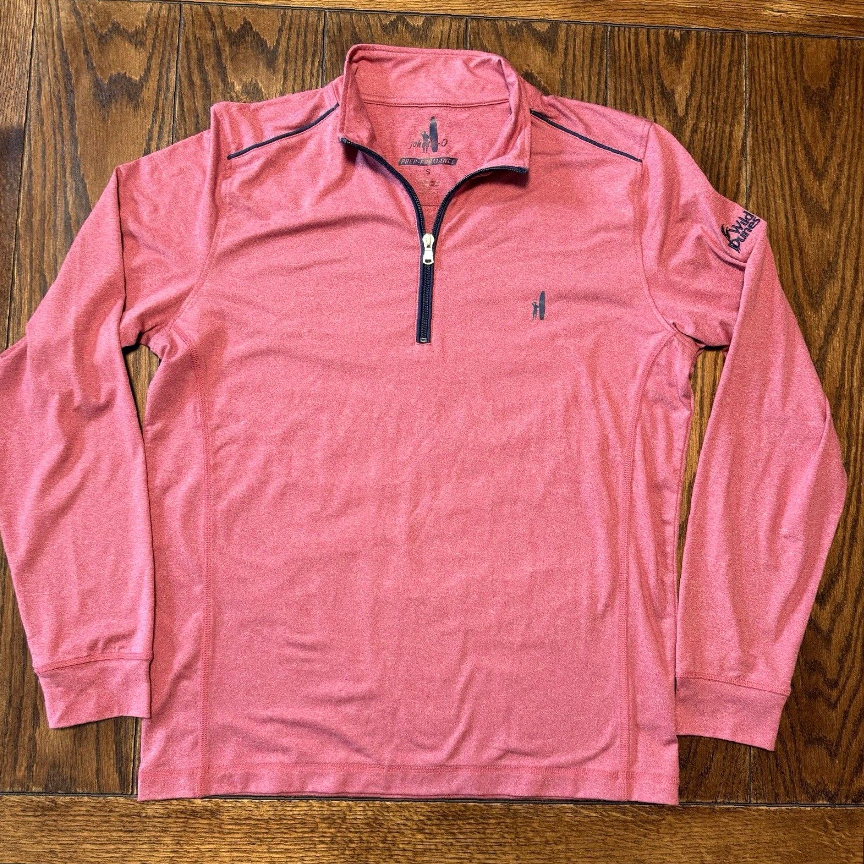 johnnie-O johnnie-O Mens Small Red Prep-Formance 1/4 Zip Long Sleeve Pullover Wild Dunes Size US S / EU 44-46 / 1 - 2 Thumbnail