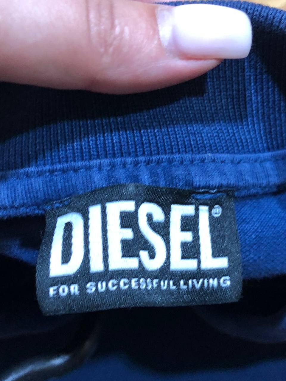 Diesel Logo T-Shirt Diesel Y2K Blue Polo Streetwear Size US L / EU 52-54 / 3 - 2 Thumbnail