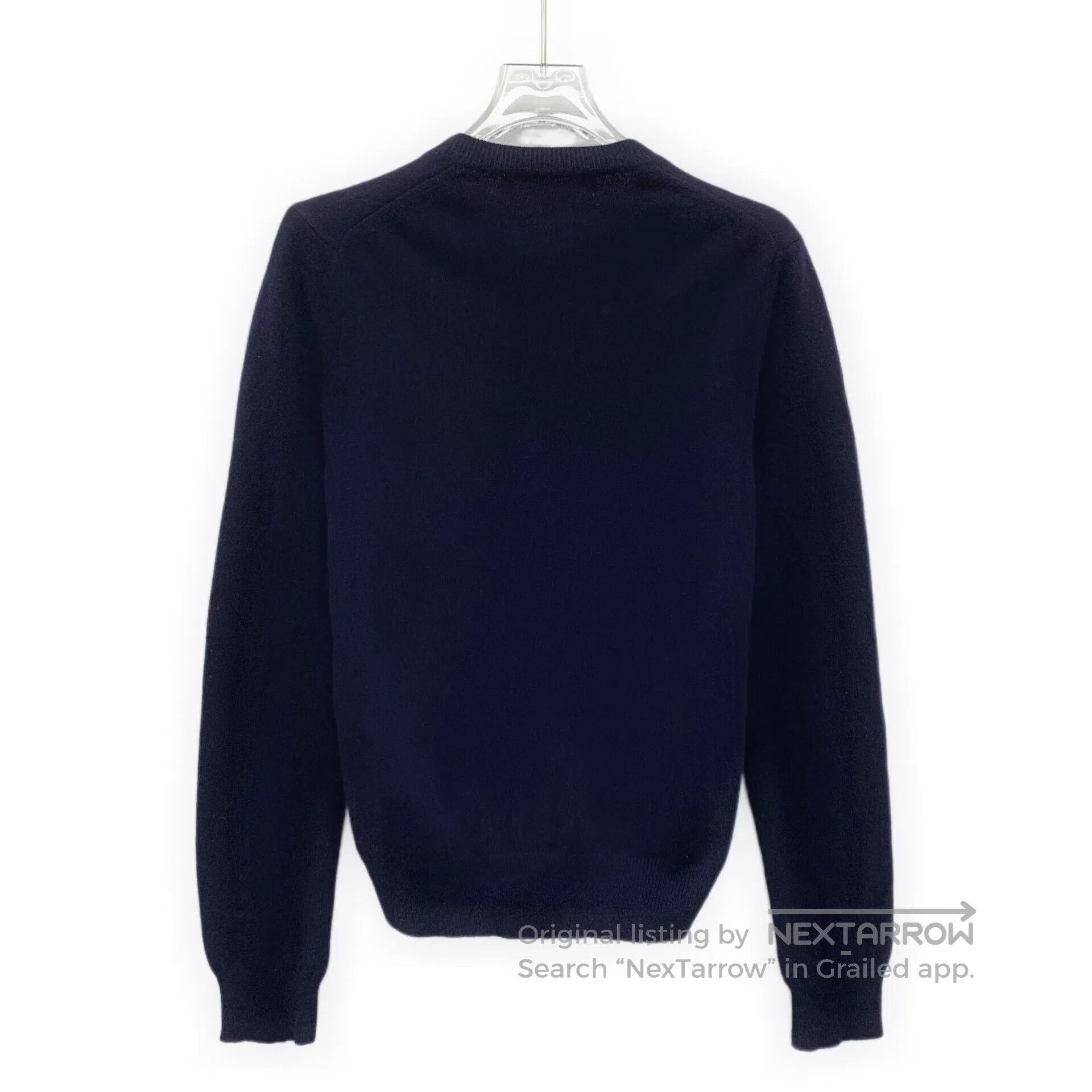 Comme des Garcons Comme Des Garcons Dark Blue Heart Embroidered Wool Round N Size M / US 6-8 / IT 42-44 - 2 Thumbnail