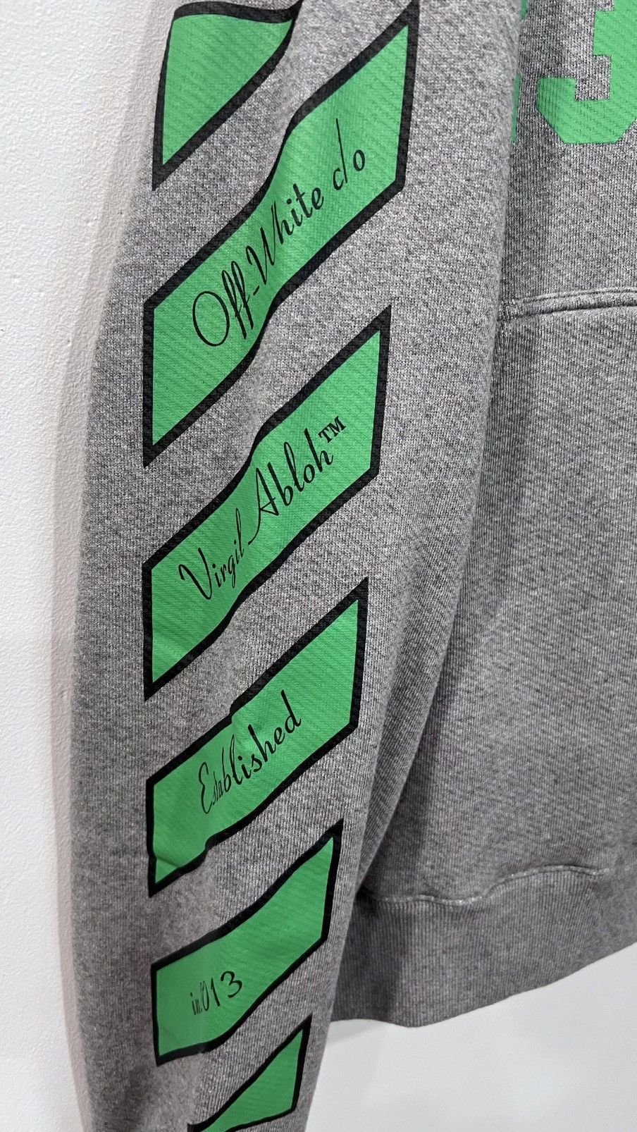 Off-White New Gray Varsity Hoodie by Off-White Size Large Size US L / EU 52-54 / 3 - 6 Thumbnail
