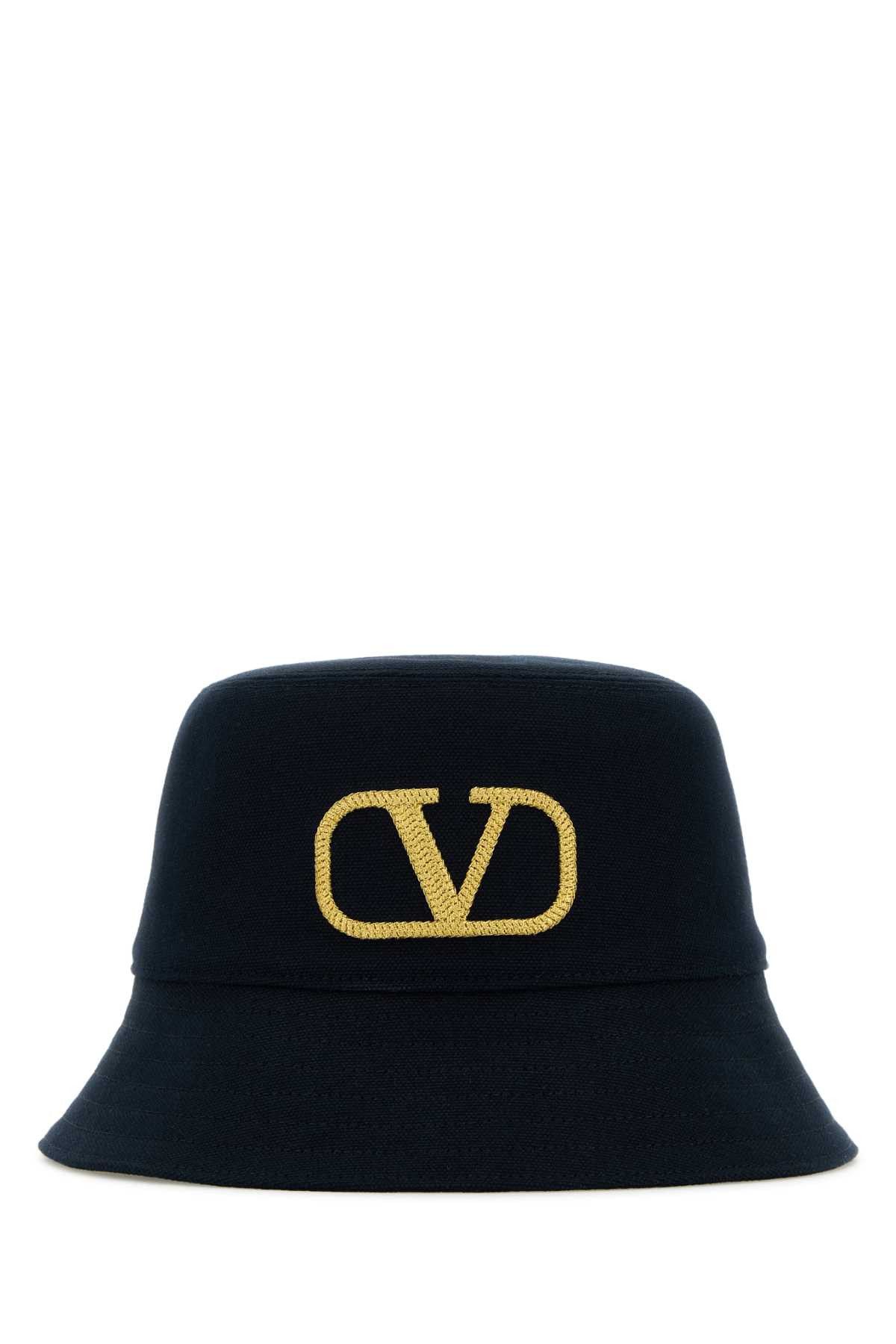 Valentino Midnight Blue Cotton Bucket Hat Size ONE SIZE - 1 Thumbnail