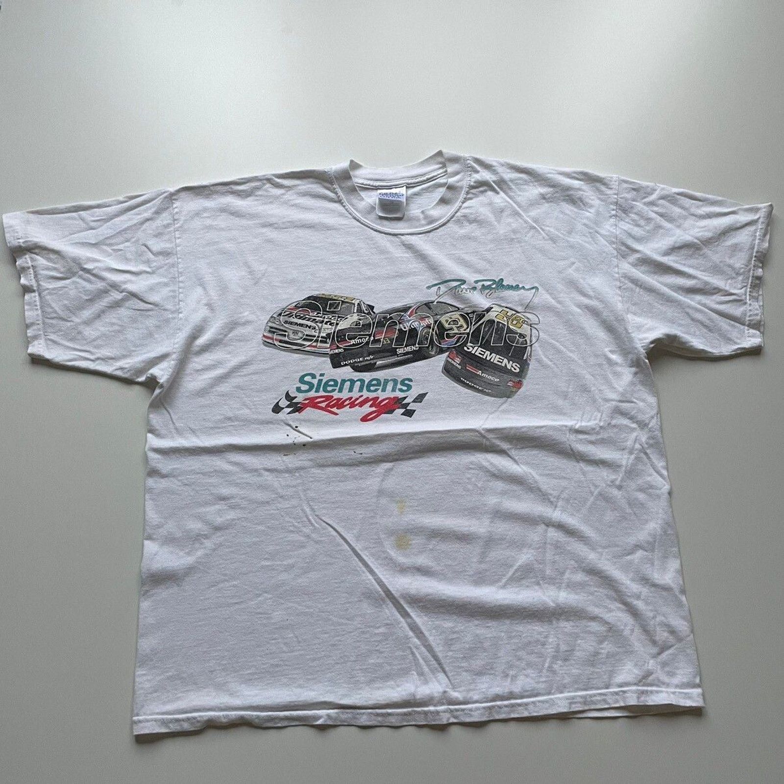 NASCAR × Vintage Vintage 90s Nascar Siemen Racing Graphic T Shirt XXL Rare Size US XXL / EU 58 / 5 - 1 Thumbnail