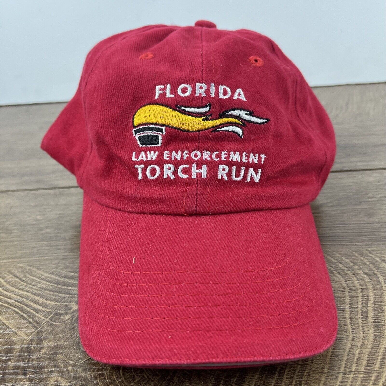 Other Florida Law Enforcement Torch Run Hat Red Adjustable Hat Red Size ONE SIZE - 6 Thumbnail