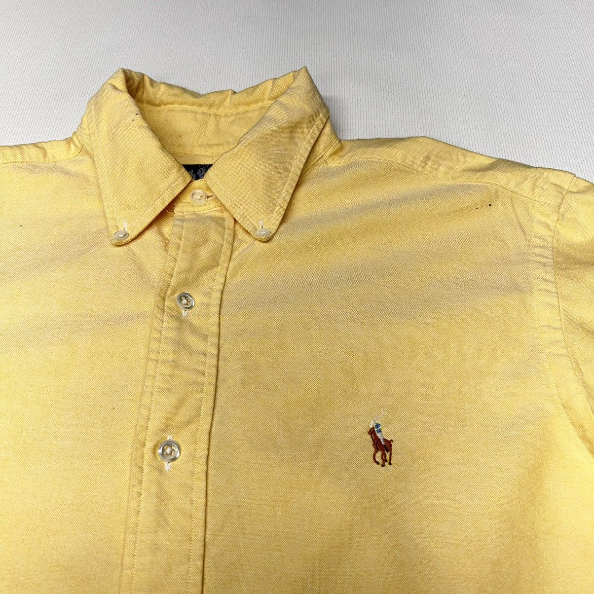 Polo Ralph Lauren Polo Ralph Lauren Button Down Shirt 16-33 Yellow Logo Oxford Size US M / EU 48-50 / 2 - 4 Thumbnail