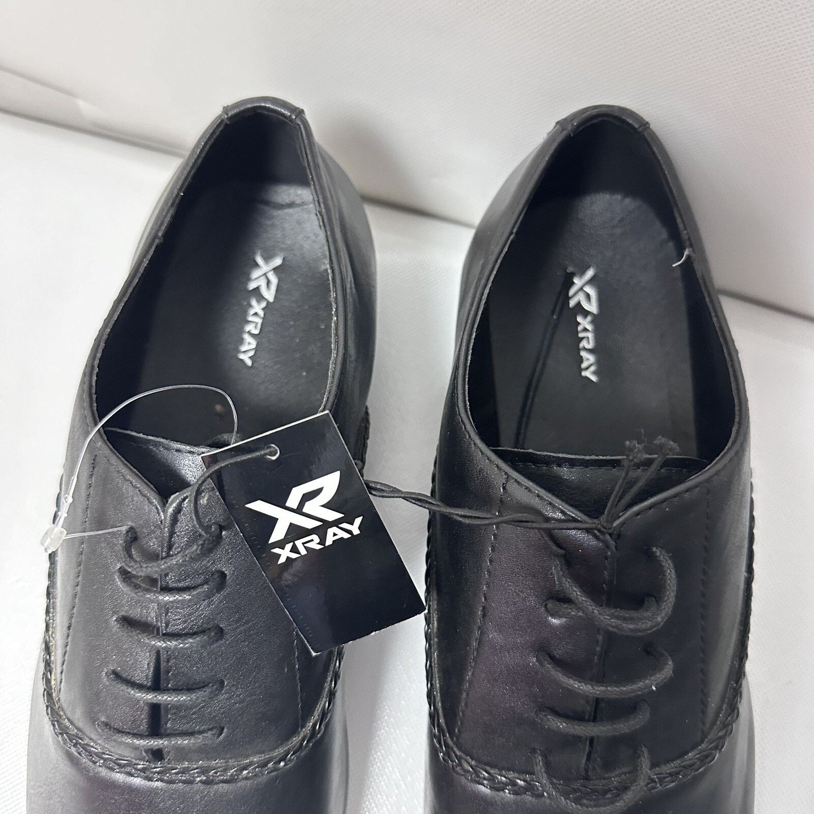 Other Xray Oxfords Dress Black Faux Leather Career Prom Wedding Size US 13 / EU 46 - 3 Thumbnail