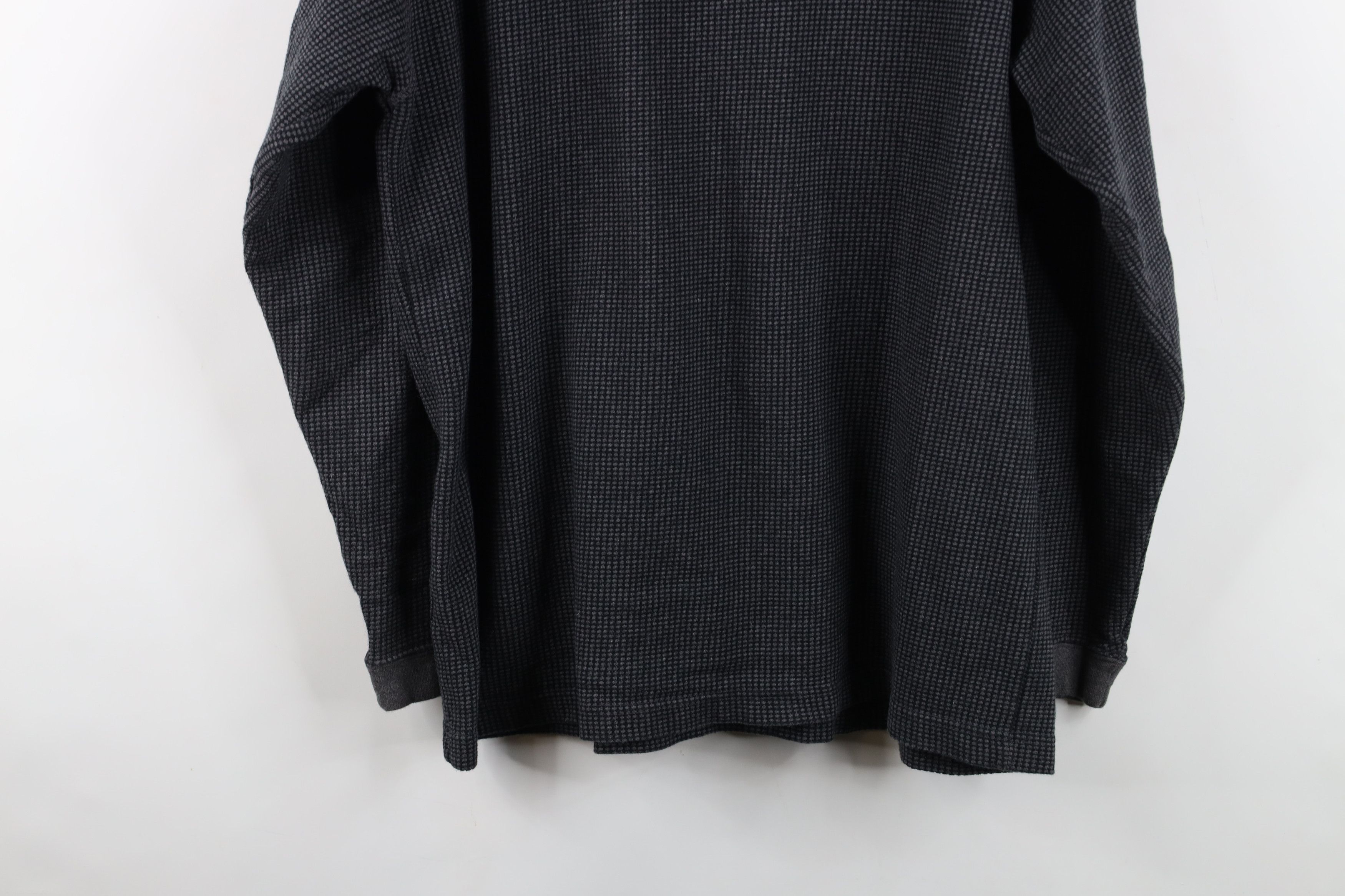 Vintage Vintage 90s Streetwear Waffle Knit Henley T-Shirt Gray Size US L / EU 52-54 / 3 - 10 Thumbnail