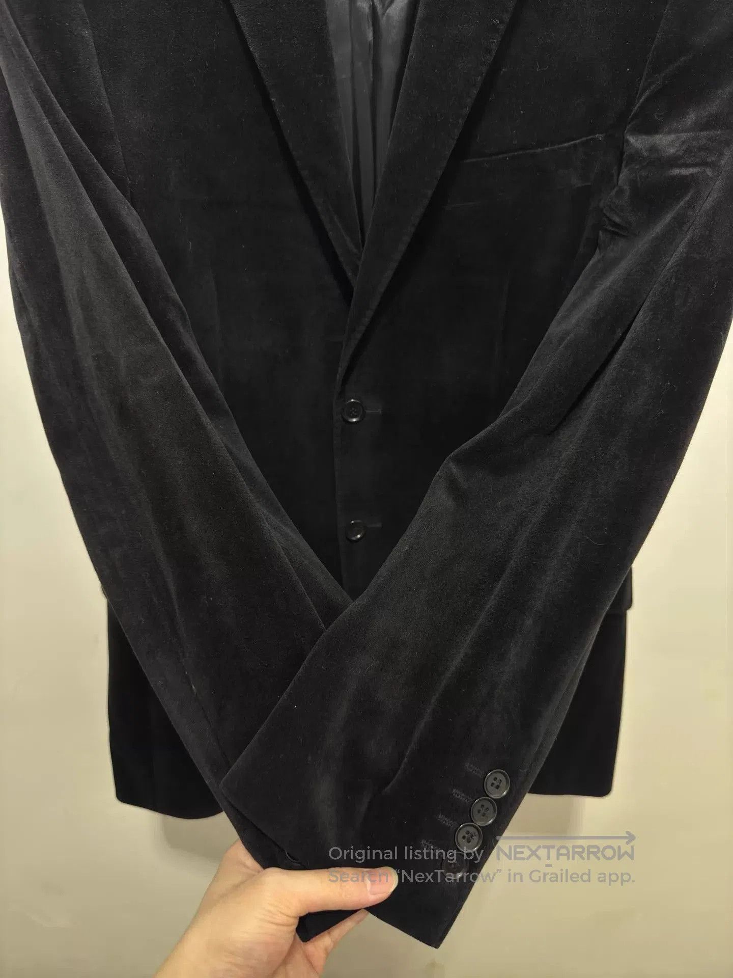 Saint Laurent Paris Black Velvet Single-Breasted Blazer. Size US M / EU 48-50 / 2 - 3 Thumbnail