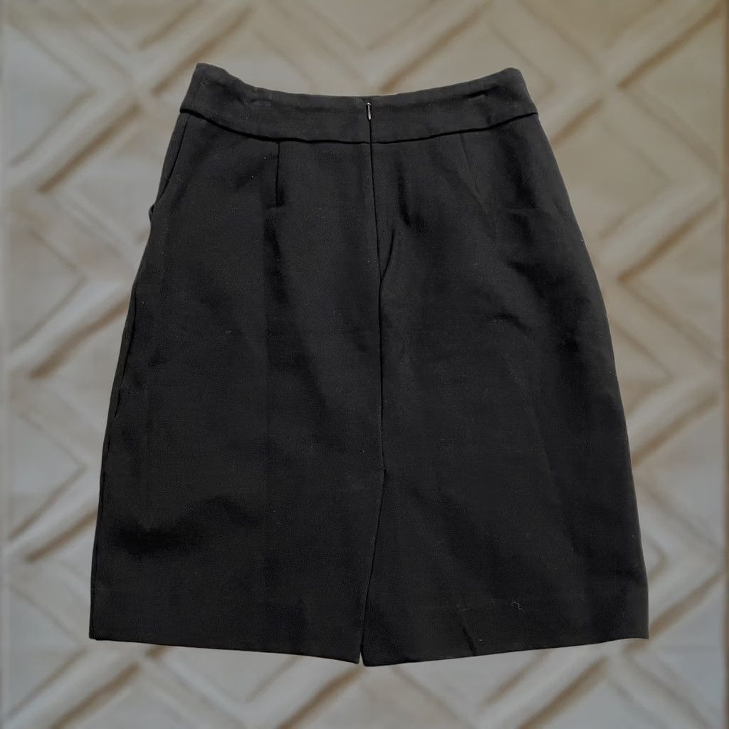 J.Crew J.Crew Skirt Women 00 Black Knee Length Pockets Straight & Pencil Knit Zip High Rise Vintage No Size 24" / US 00 / IT 34 - 1 Thumbnail