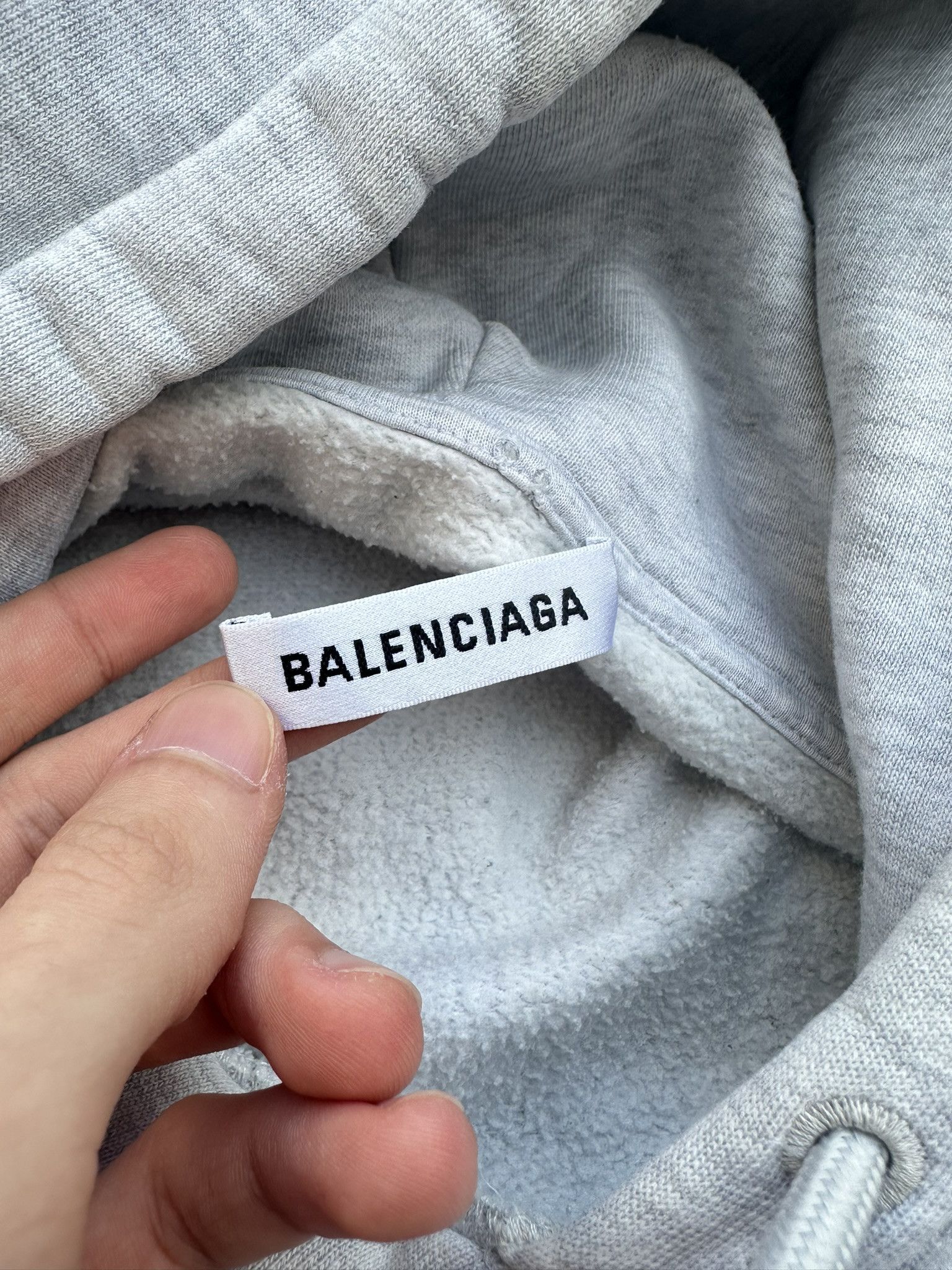 Balenciaga Balenciaga Sweatshirt Hood Back Logo Gray Hoodie Size US XS / EU 42 / 0 - 17 Thumbnail