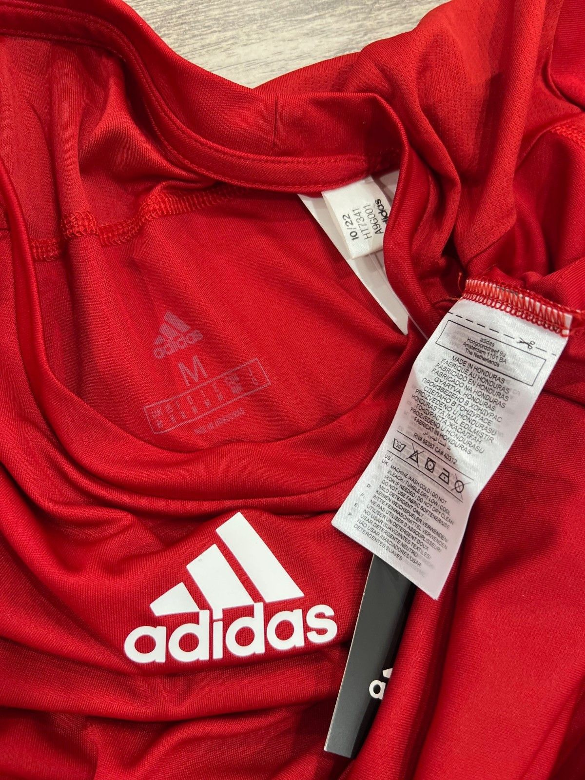 Adidas Adidas HT7341 Jersey Long Sleeve Tee Red ( M ) Size US M / EU 48-50 / 2 - 3 Thumbnail