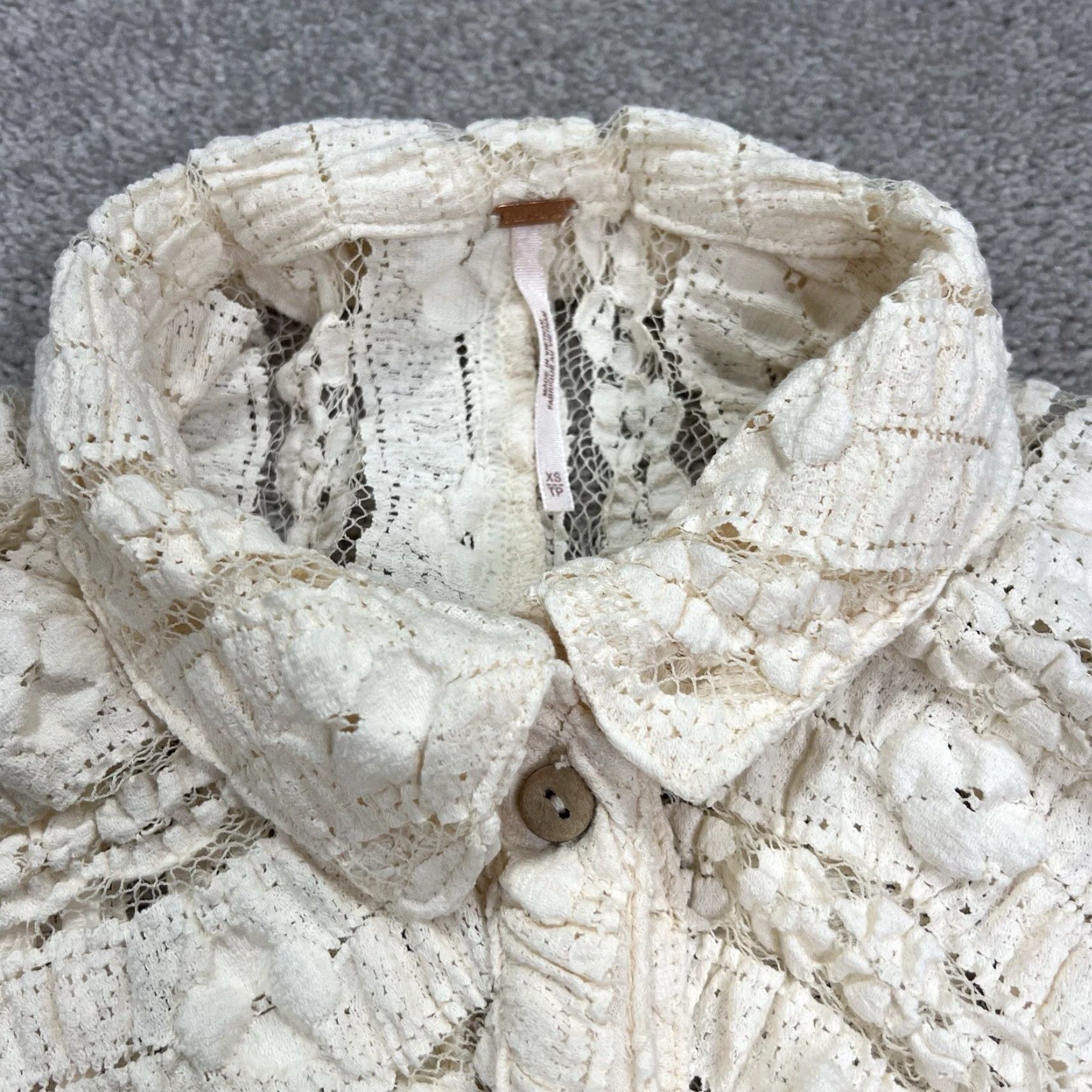 VINTAGE? No  Free People Shayla Lace Mini Dress XS Long Sleeve Button Down  Ivory NWT Shirt Dress Women XS Bohemian Dress Lace Send? - stein-coach.com