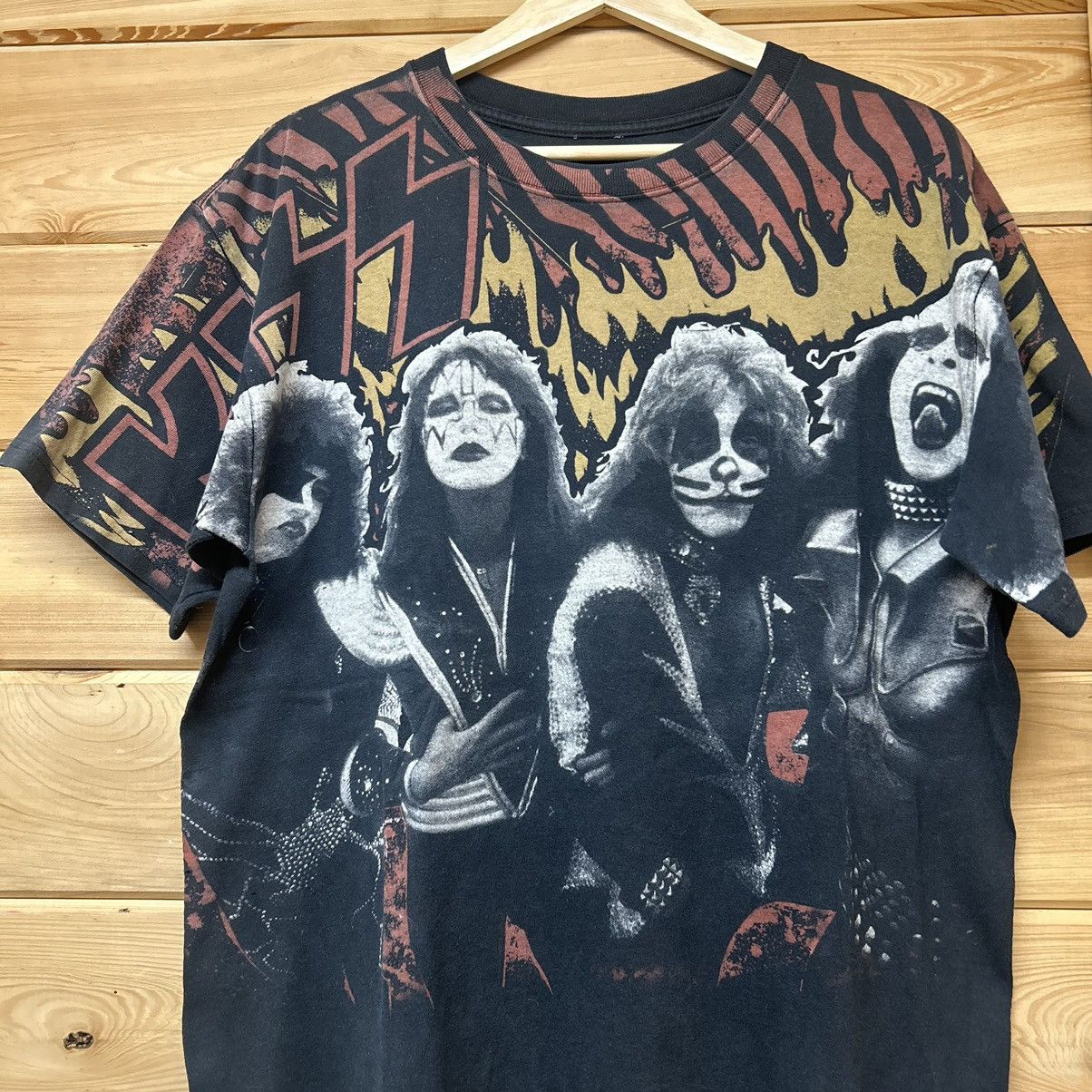 Band Tees Vintage Y2K Kiss Band All Over Print Band Tee T Shirt Size US M / EU 48-50 / 2 - 2 Thumbnail