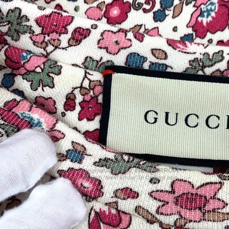 Gucci Gucci Pink floral inlaid full-print cotton round-neck long Size M / US 6-8 / IT 42-44 - 8 Thumbnail