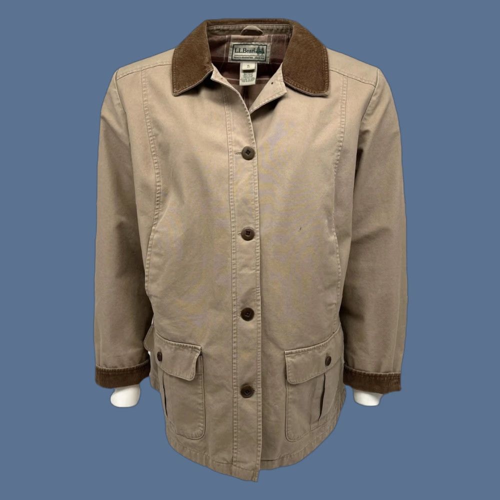 Vintage VINTAGE L.L.Bean Jacket Mens XL Khaki Barn Coat Canvas Field Lined Coat Size US XL / EU 56 / 4 - 1 Thumbnail