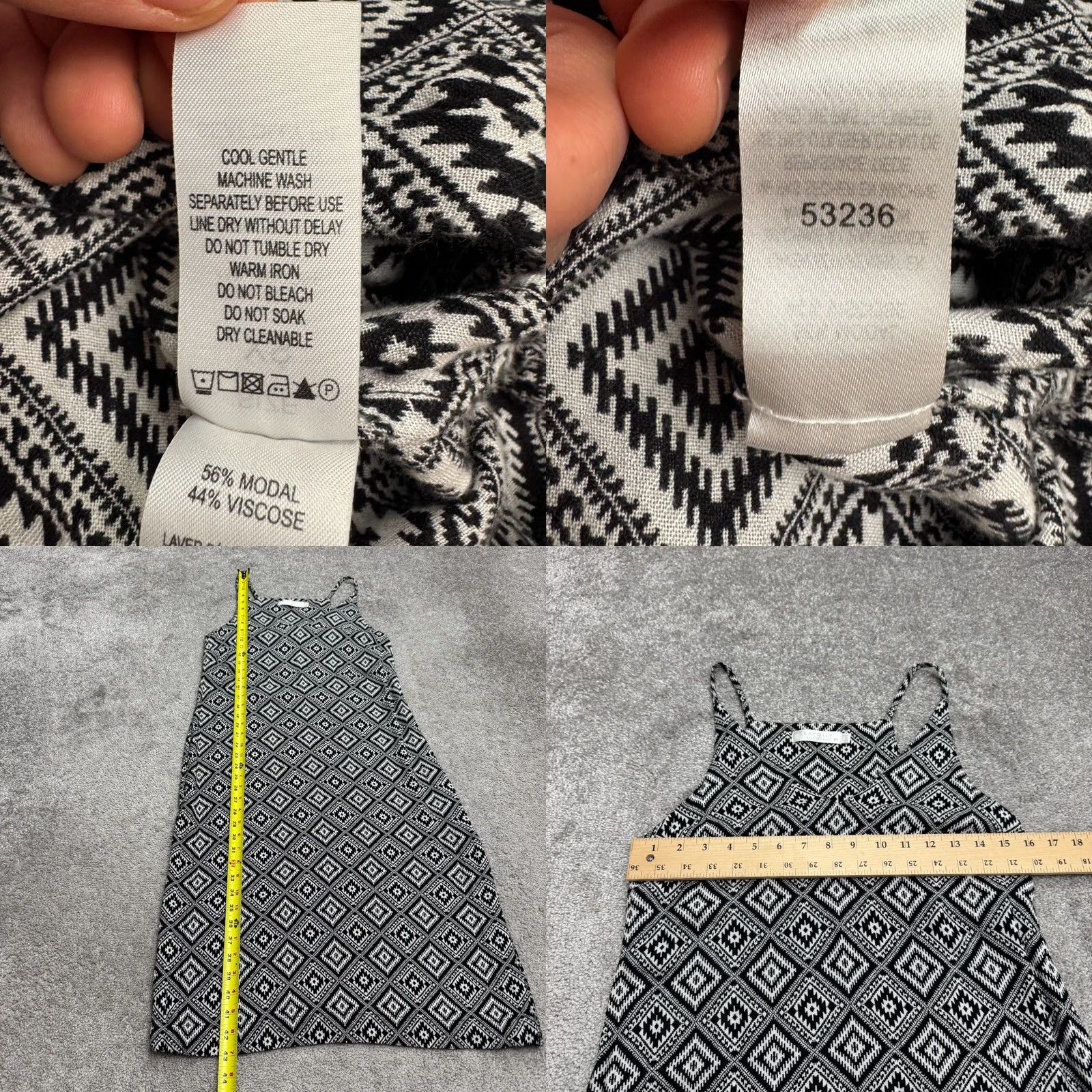 Vintage Seafolly Australia Geometric Halter Maxi Dress Womens XS Black White Sleeveless Size XS / US 0-2 / IT 36-38 - 8 Thumbnail