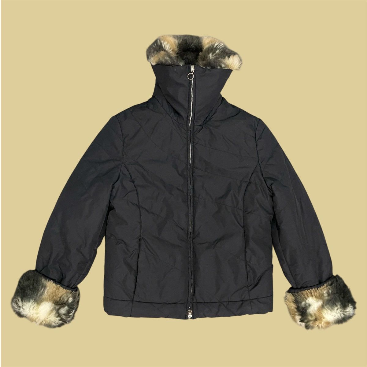 Miss Sixty Miss Sixty Y2K Down Jacket with Fur Collared and sleeves Size M / US 6-8 / IT 42-44 - 2 Thumbnail