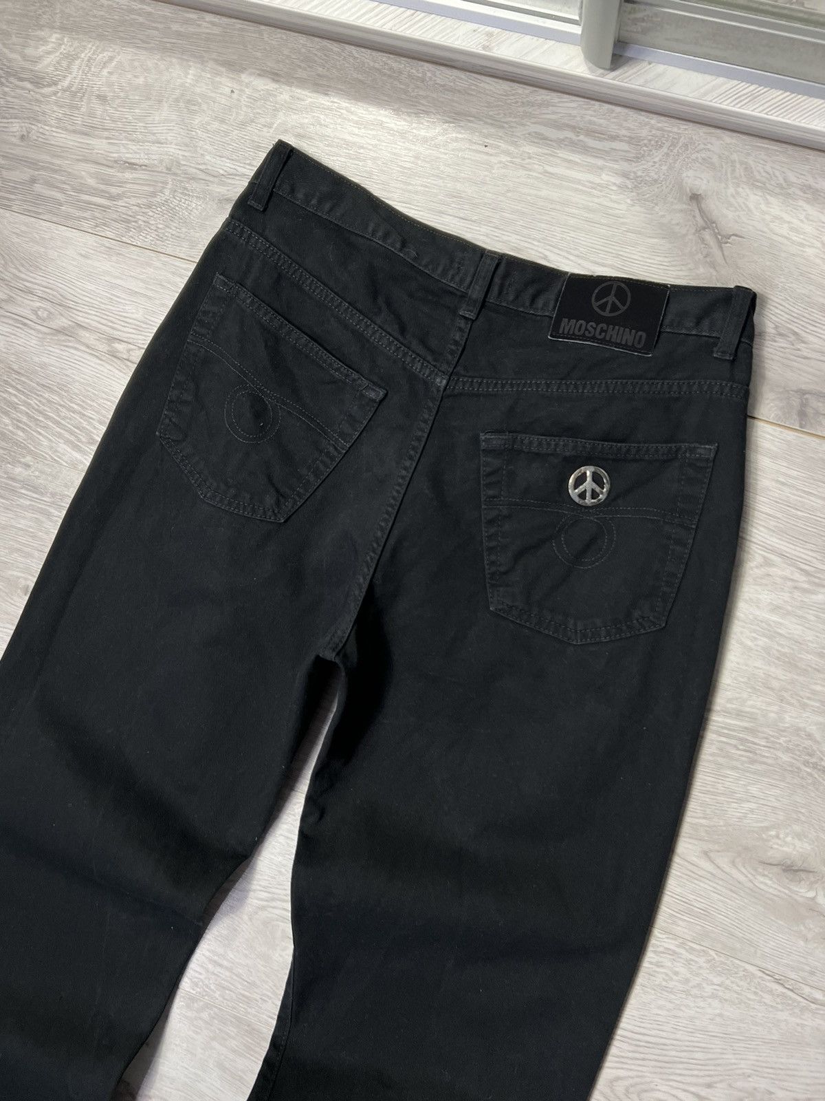 Moschino × Vintage Vintage Moschino Jeans Black Denim Pants Size US 31 - 2 Thumbnail