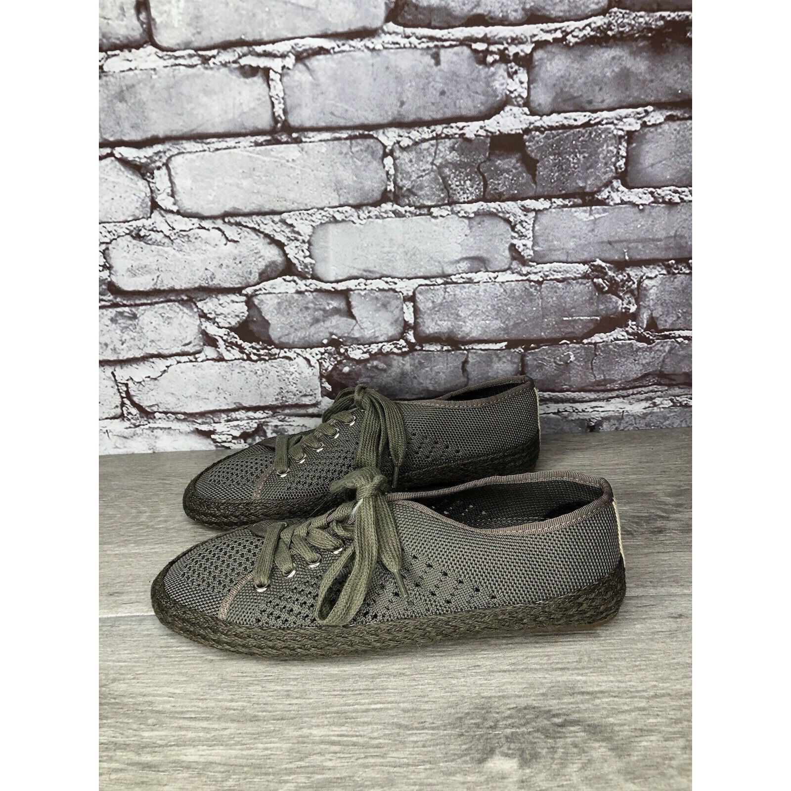 Other Emu Australia Olive Green Knit Espadrilles Casual Lace Up Sh Size US 8 / IT 38 - 12 Thumbnail
