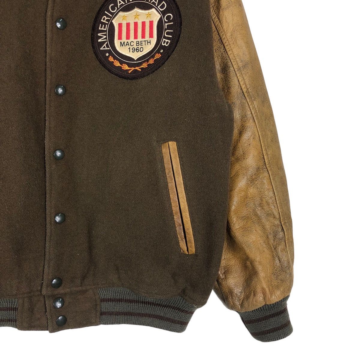 Japanese Brand 🔥Vintage Varsity Jacket Jumper Stadium Leather Macbeth Size US M / EU 48-50 / 2 - 5 Thumbnail