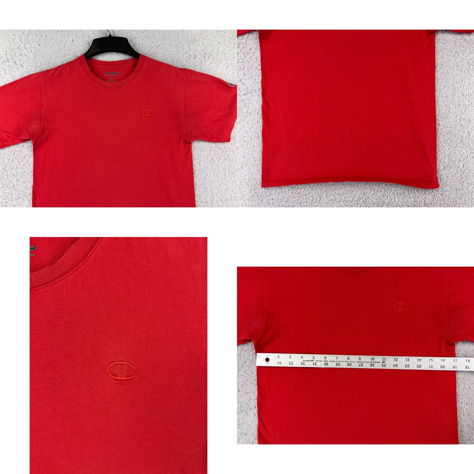 Champion Champion Shirt Mens Small Red Crew Neck Embroidered Logo Short Sleeve Cotton Size US S / EU 44-46 / 1 - 8 Thumbnail