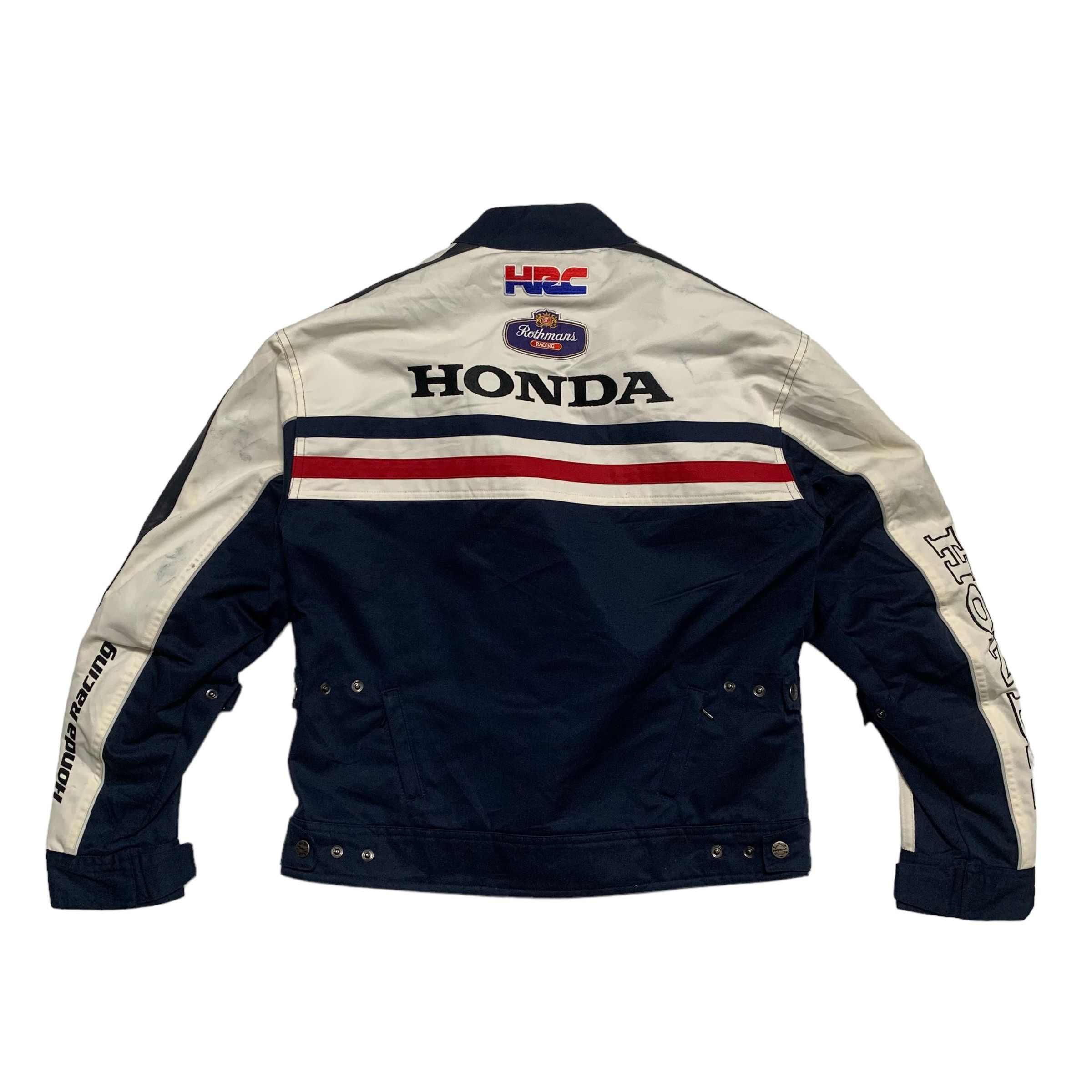 Honda Honda HRC Rothmans Racing Motorcycle Biker Jacket Size US M / EU 48-50 / 2 - 2 Thumbnail