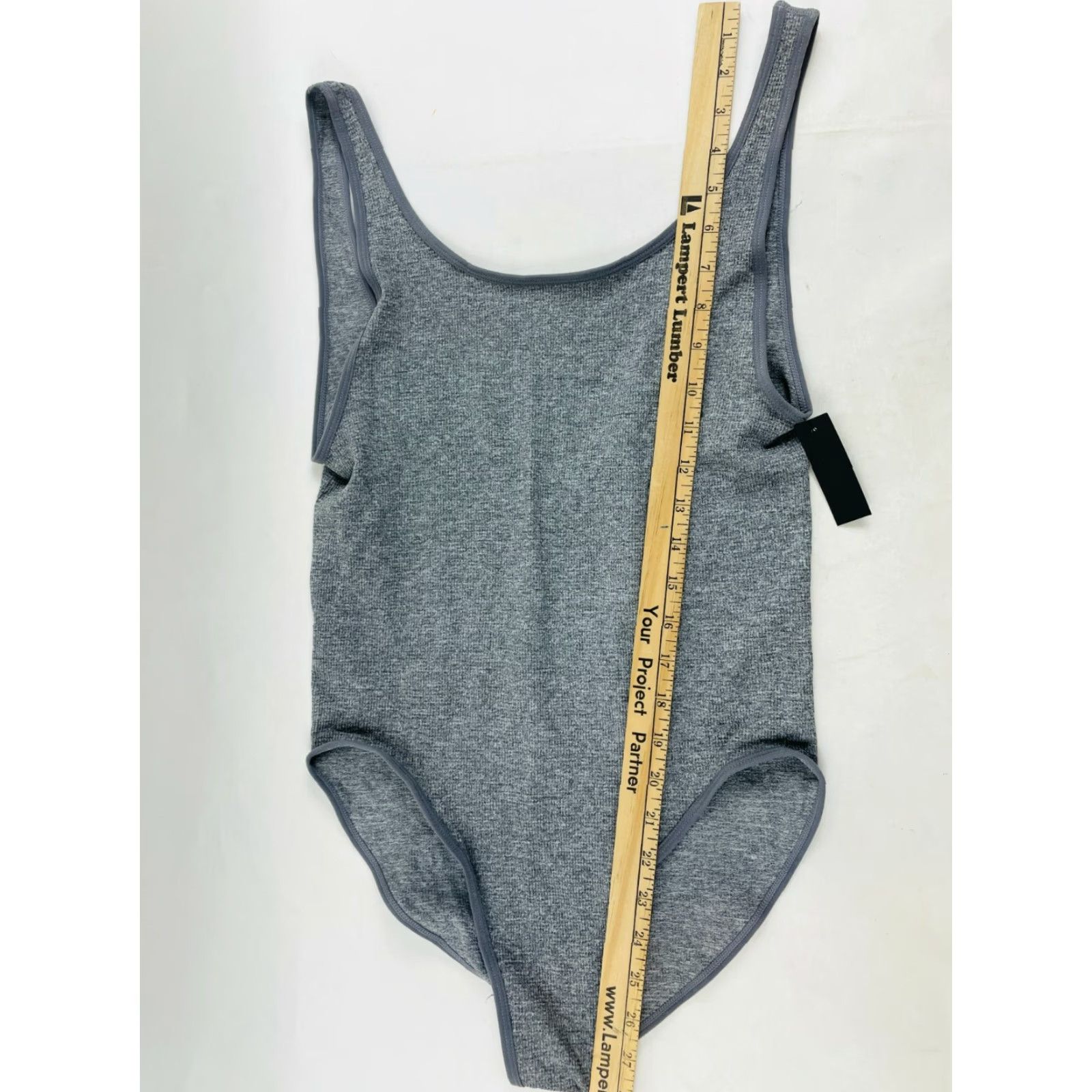 Vintage Free Press Lingerie Bodysuit Women's Large Gray Sleeveless NWT Bodysuit Women Size L / US 10 / IT 46 - 4 Thumbnail