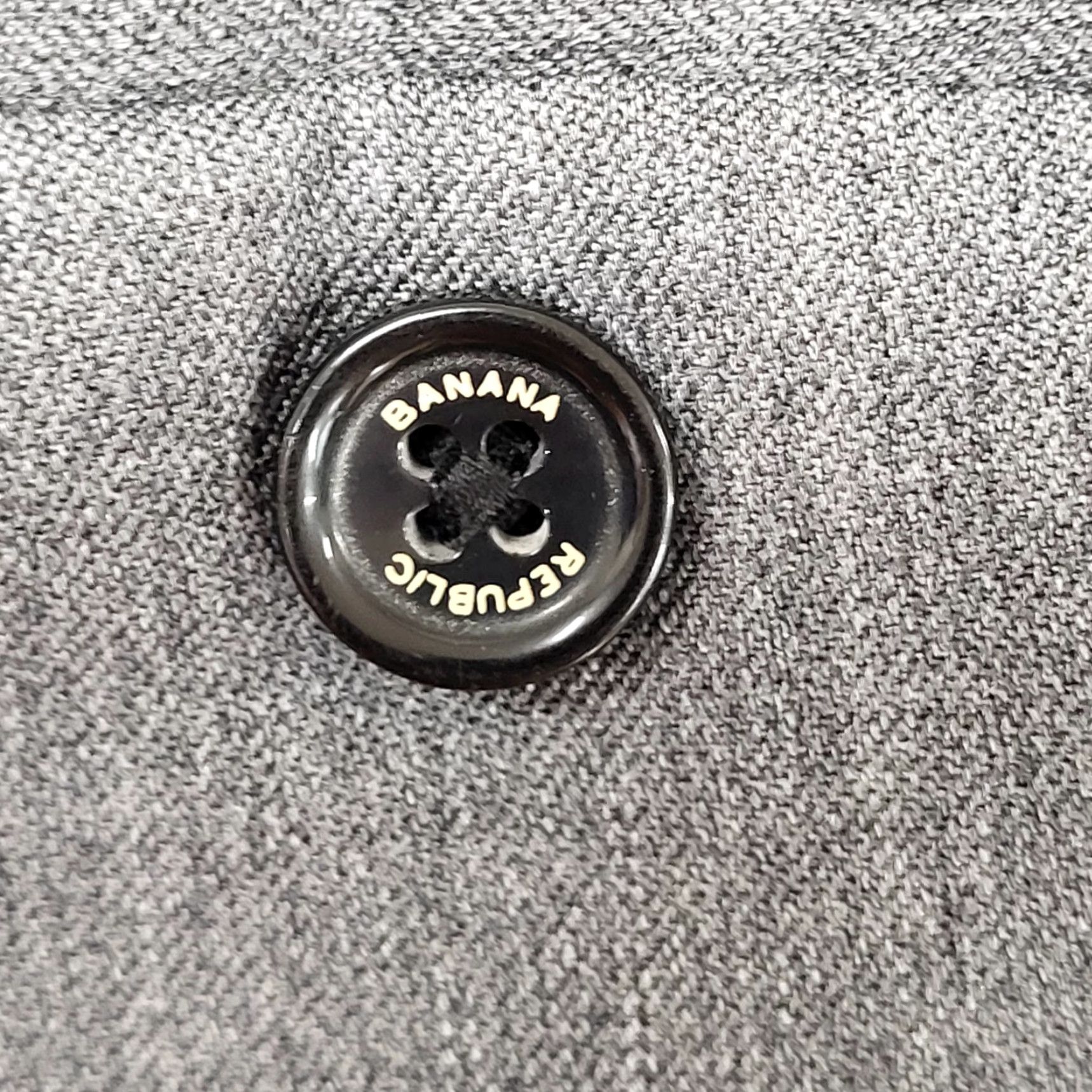 Banana Republic Banana Republic Dress Pants Men 36 Slim Charcoal Grey 100% Wool Hook & Eyelet Slit Pockets Zipper Flat Front Size US 36 / EU 52 - 6 Thumbnail