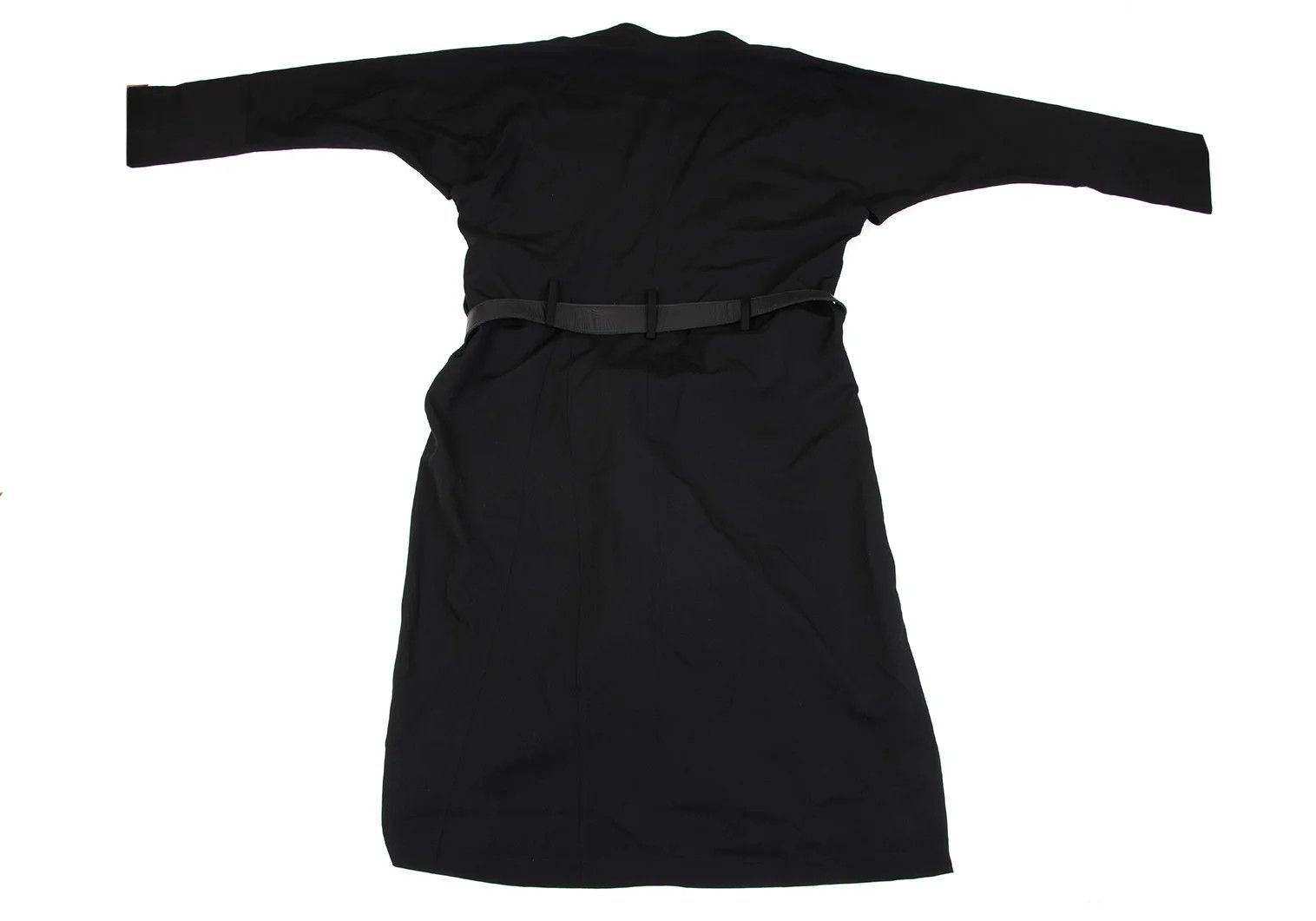 Yohji Yamamoto Yohji Yamamoto Wool Gabardine Leather Belted Coat Size US L / EU 52-54 / 3 - 15 Thumbnail