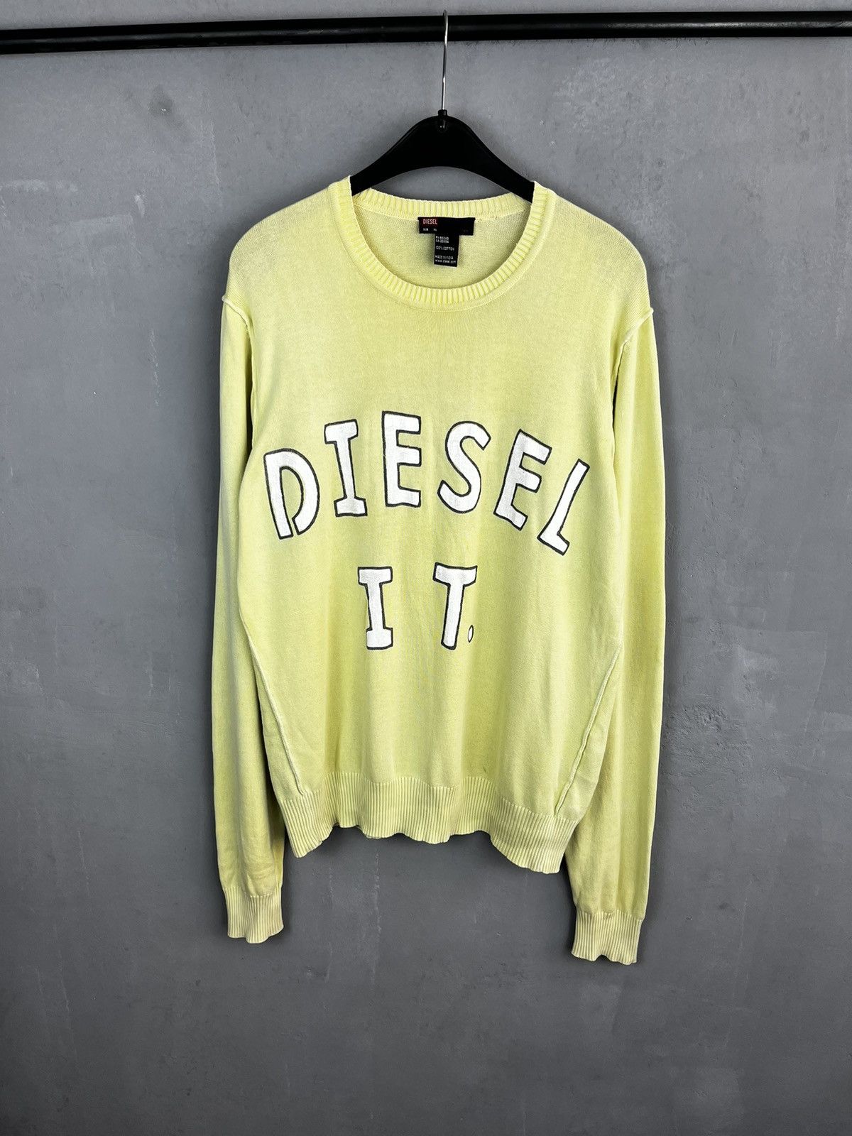 Diesel × Vintage Diesel lemon sweatshirt big logo vintage Size US XL / EU 56 / 4 - 1 Thumbnail