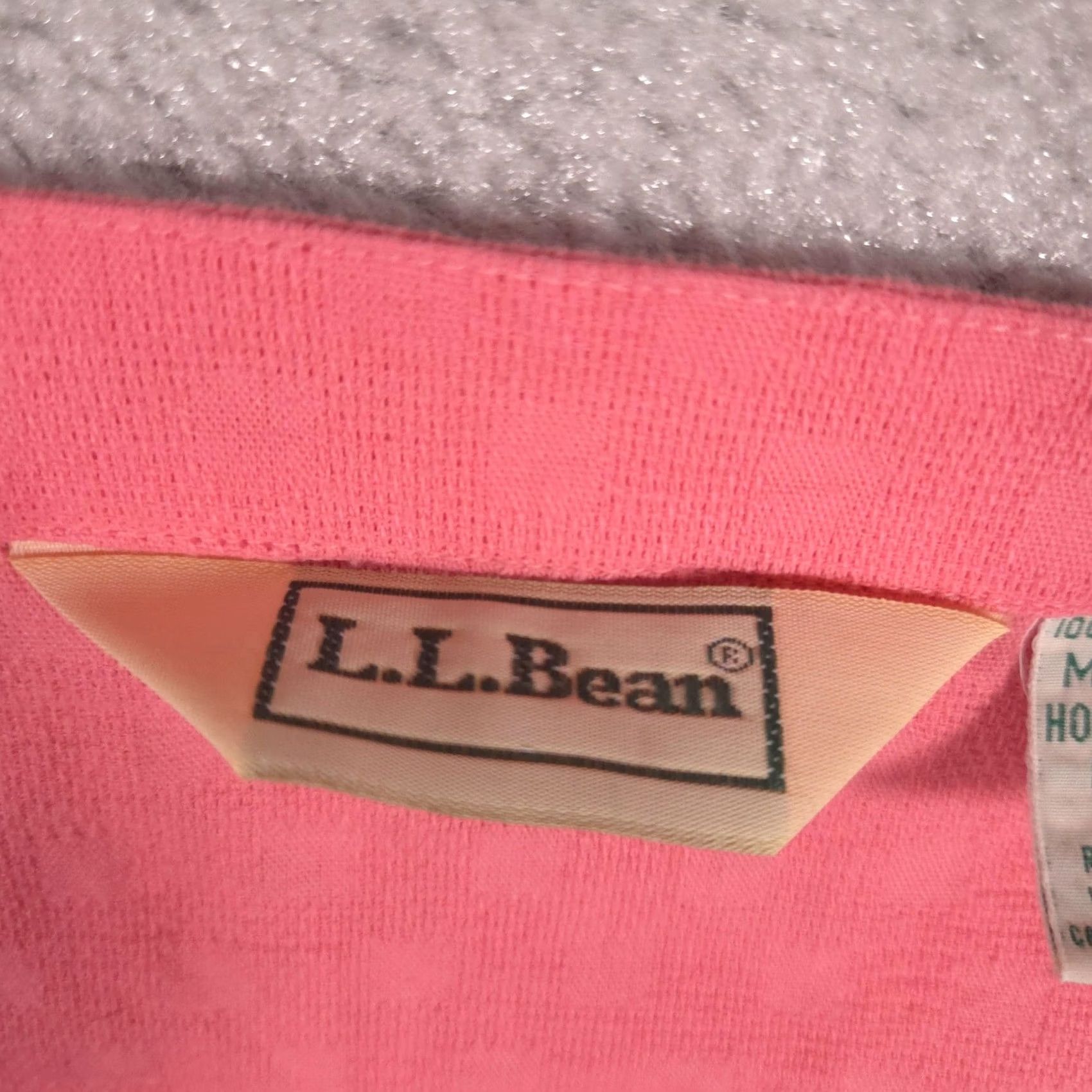Vintage VINTAGE LL Bean Shirt Womens 16 Pink Button Front 100% Cotton Textured Long Sleeve Blouse Women Square Neck Polka Dot Size XXL / US 16-18 / IT 52-54 - 5 Thumbnail