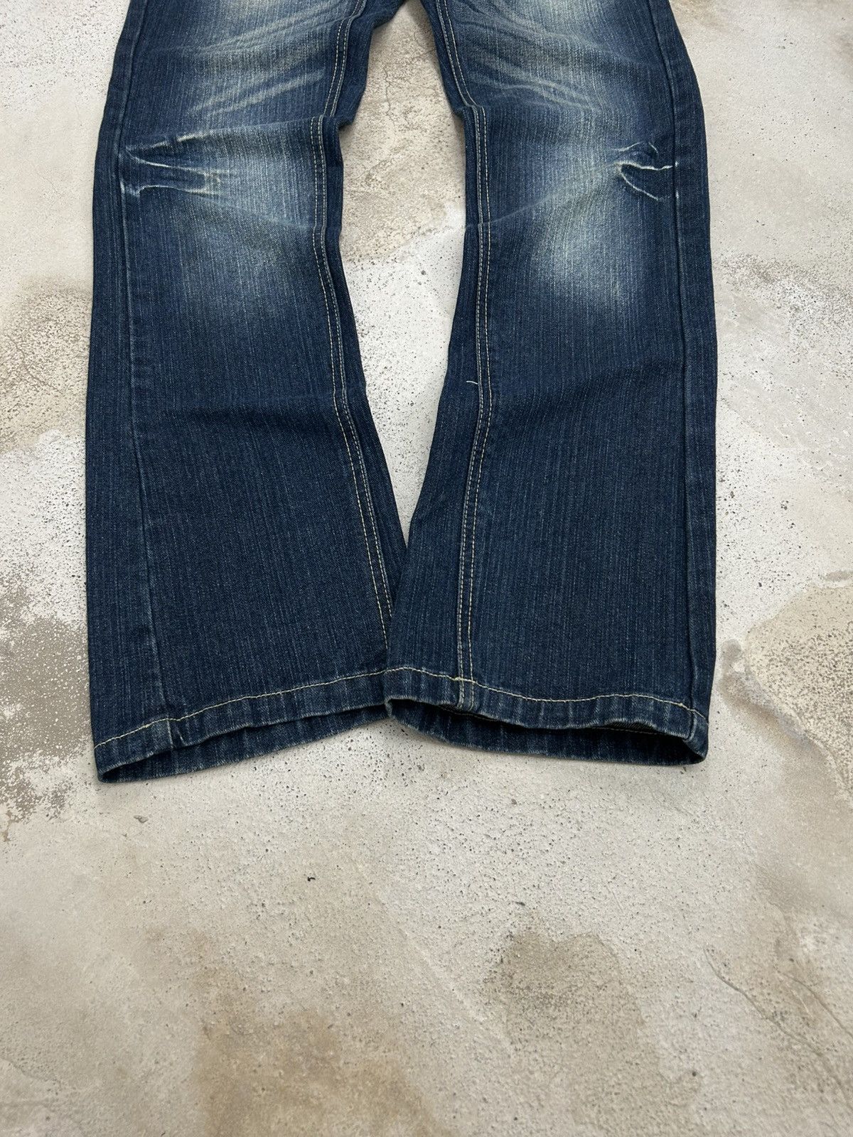 Hysteric Glamour Vintage Flared Jeans Patches Whiskering Mud Washed Size US 31 - 3 Thumbnail