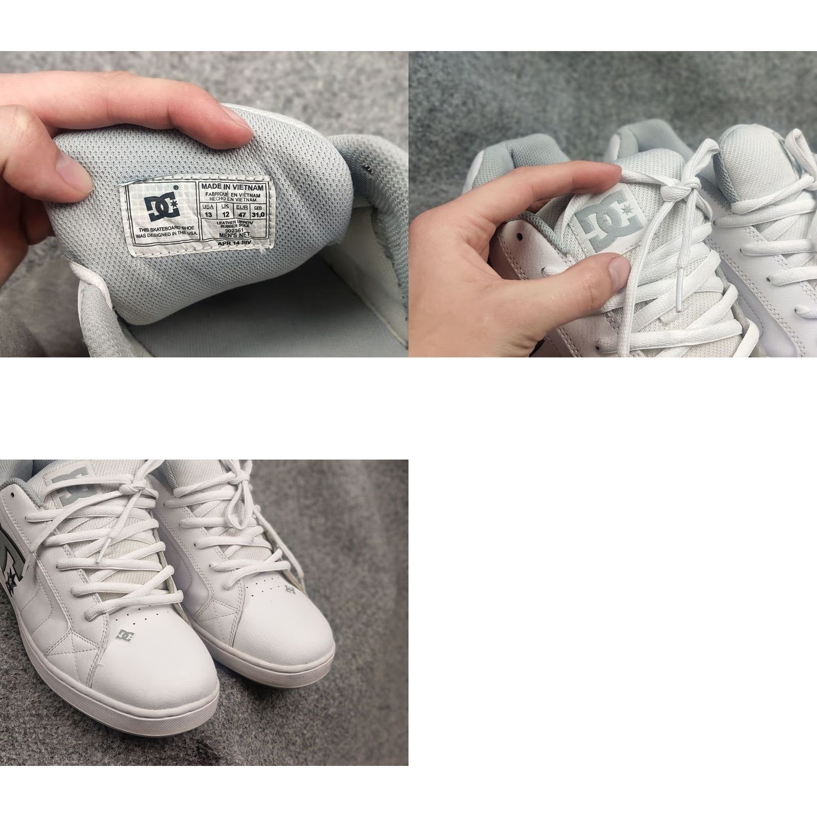 Logo 7 DC Court Graffik Logo Oversized Sneakers - White Leather - Vintage Y2K - DC scarpe Net - Men’s US 13 / UK 12 / EU 47 - Casual Skateboarding Shoe Size US 13 / EU 46 - 11 Thumbnail