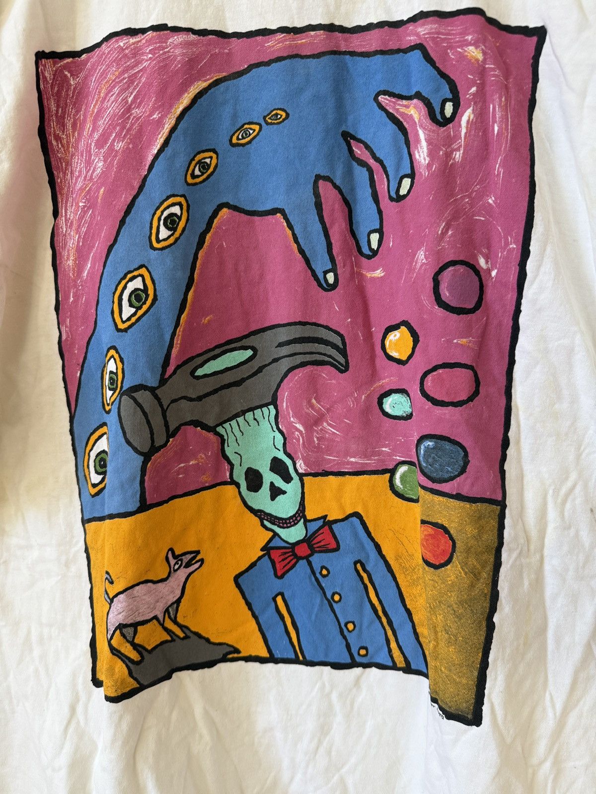 Vintage Vintage 1993 Meat Puppets Fish and Bottles T-Shirt Size US XL / EU 56 / 4 - 4 Thumbnail