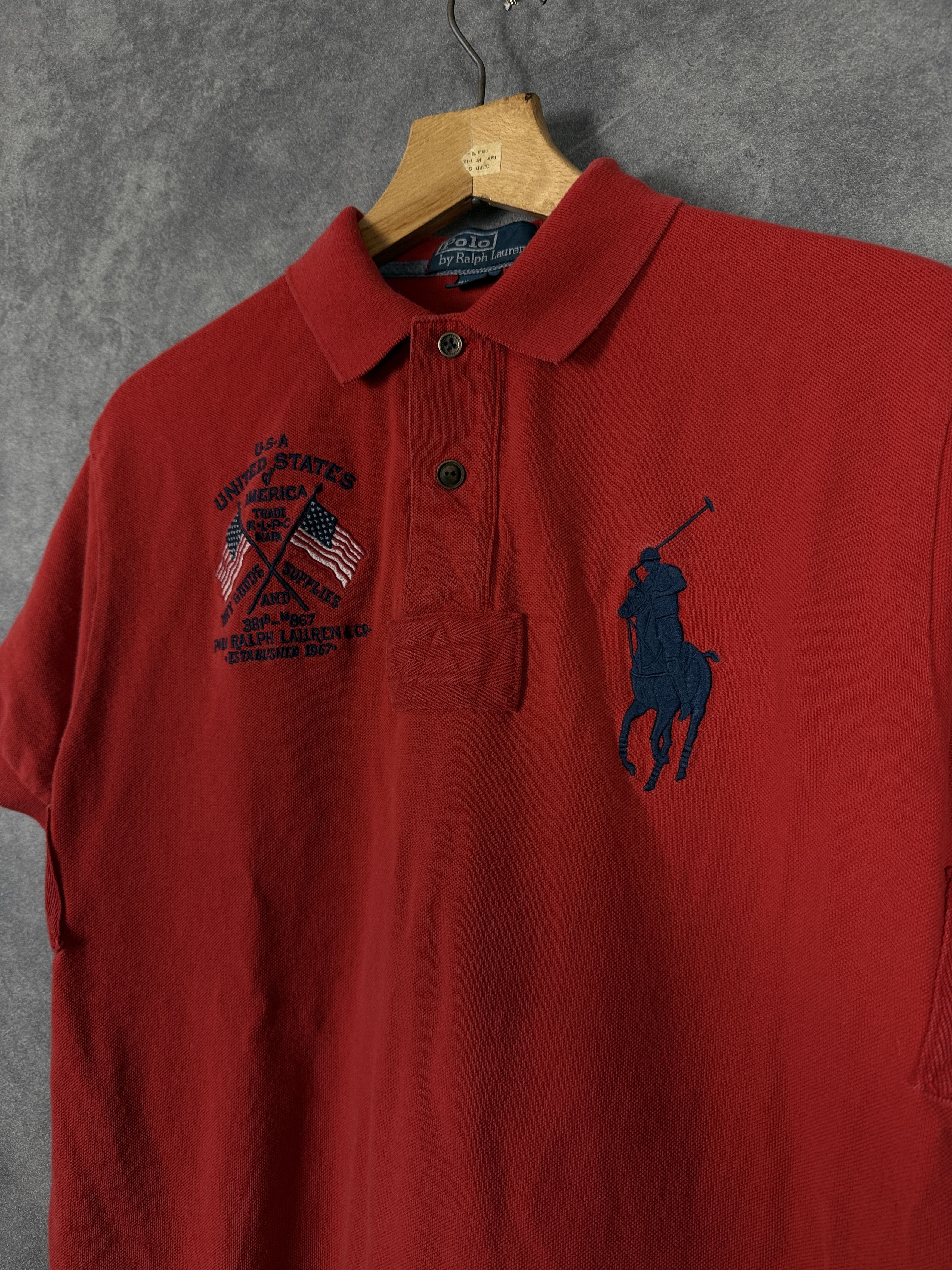 Ralph Lauren Ralph Lauren polo shirt red polo with big logo pony Size US M / EU 48-50 / 2 - 2 Thumbnail