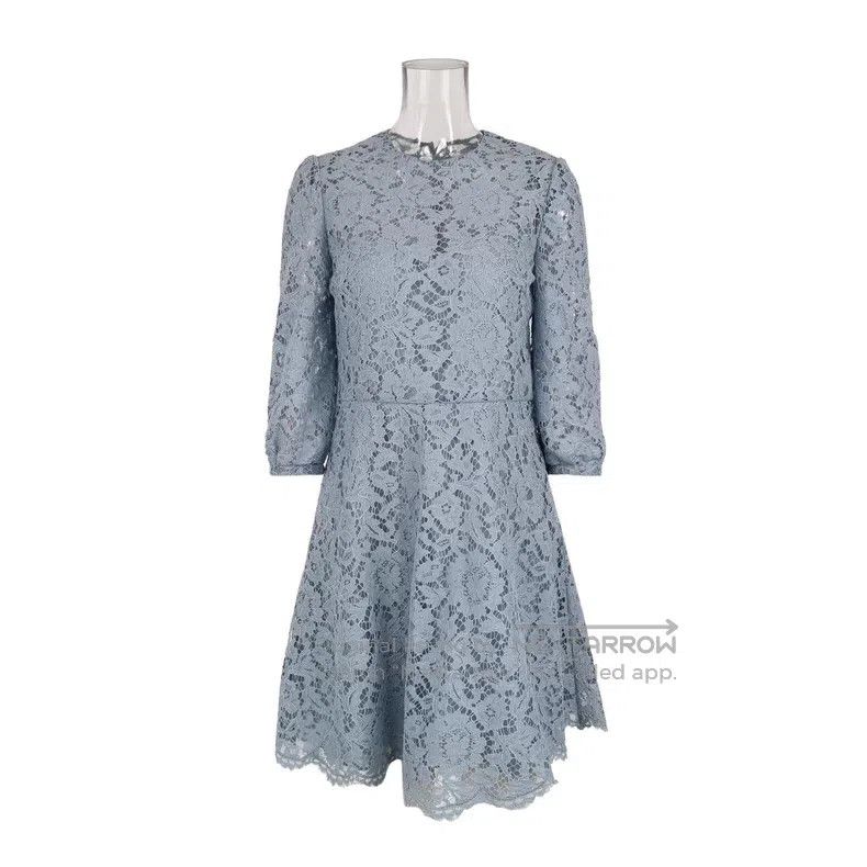 Valentino Valentino Lace blue dress Size S / US 4 / IT 40 - 1 Thumbnail