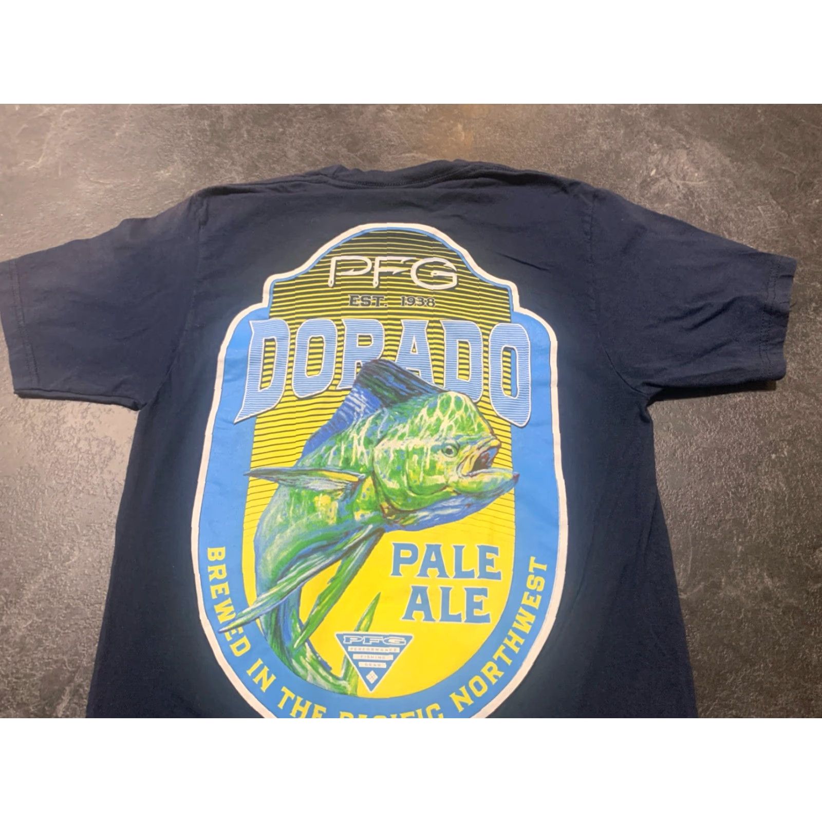 Vintage Columbia PFG T-Shirt Unisex Adults S Short Sleeve Blue Logo Graphic Beer Fish Outdoor Size US S / EU 44-46 / 1 - 3 Thumbnail
