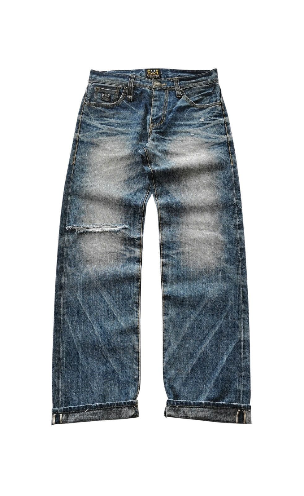 Self Edge Black Flame The Roots Selvedge Denim Jeans Size US 32 / EU 48 - 1 Thumbnail