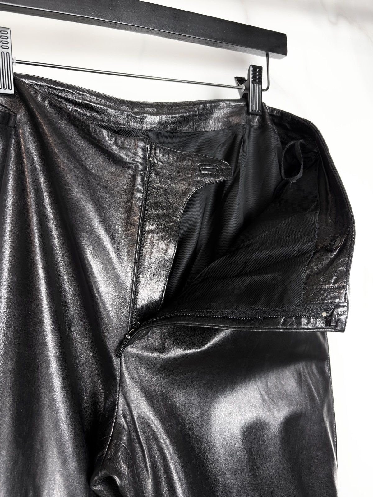 Gucci Gucci Tom Ford Vintage Long Flare Leather Pants Trousers Size US 32 / EU 48 - 7 Thumbnail