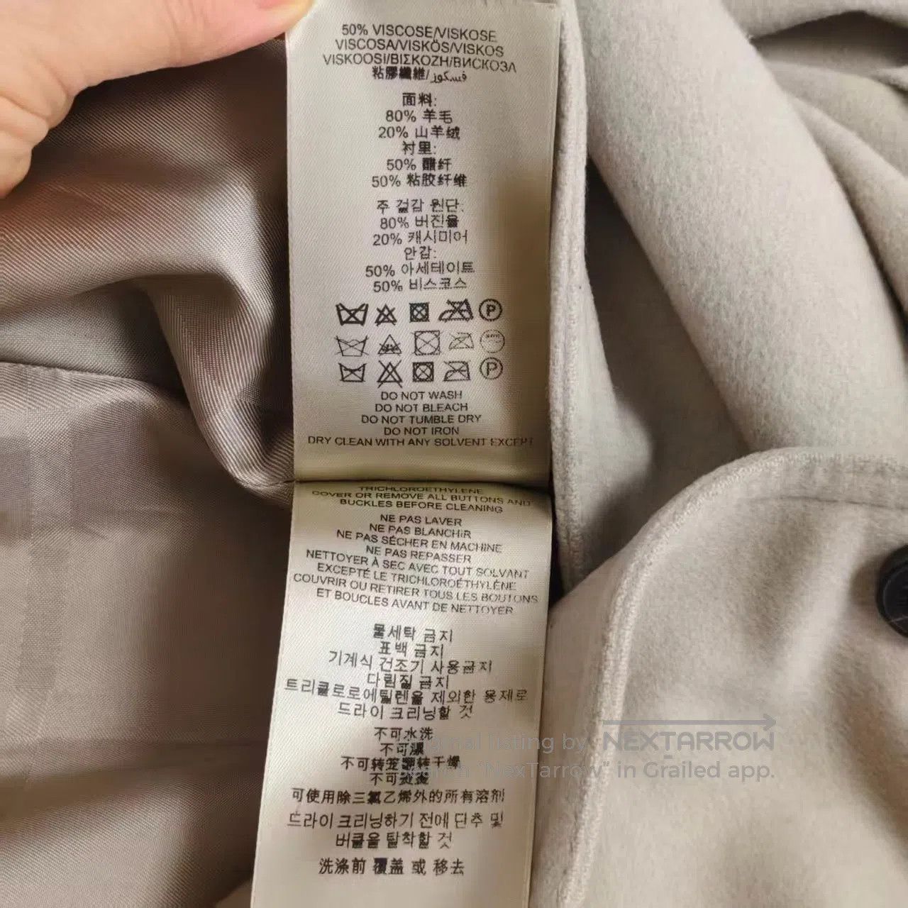 Burberry Burberry Wool Cashmere Blended Coat| Size XXS / US 00 / IT 34 - 6 Thumbnail