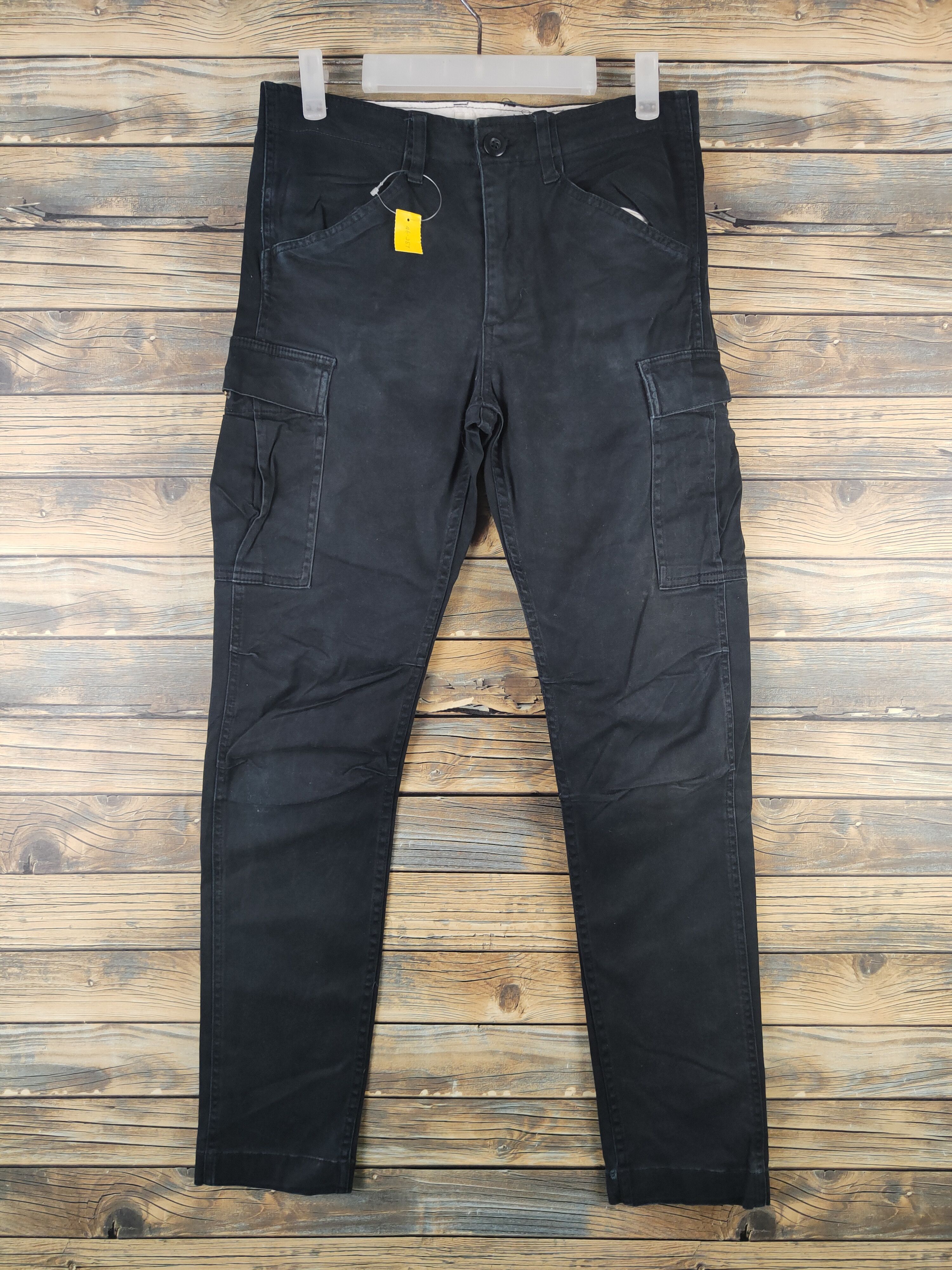 Japanese Brand DL Back Number Black Multipocket Cargo Pants #46-287T Size US 30 / EU 46 - 1 Thumbnail