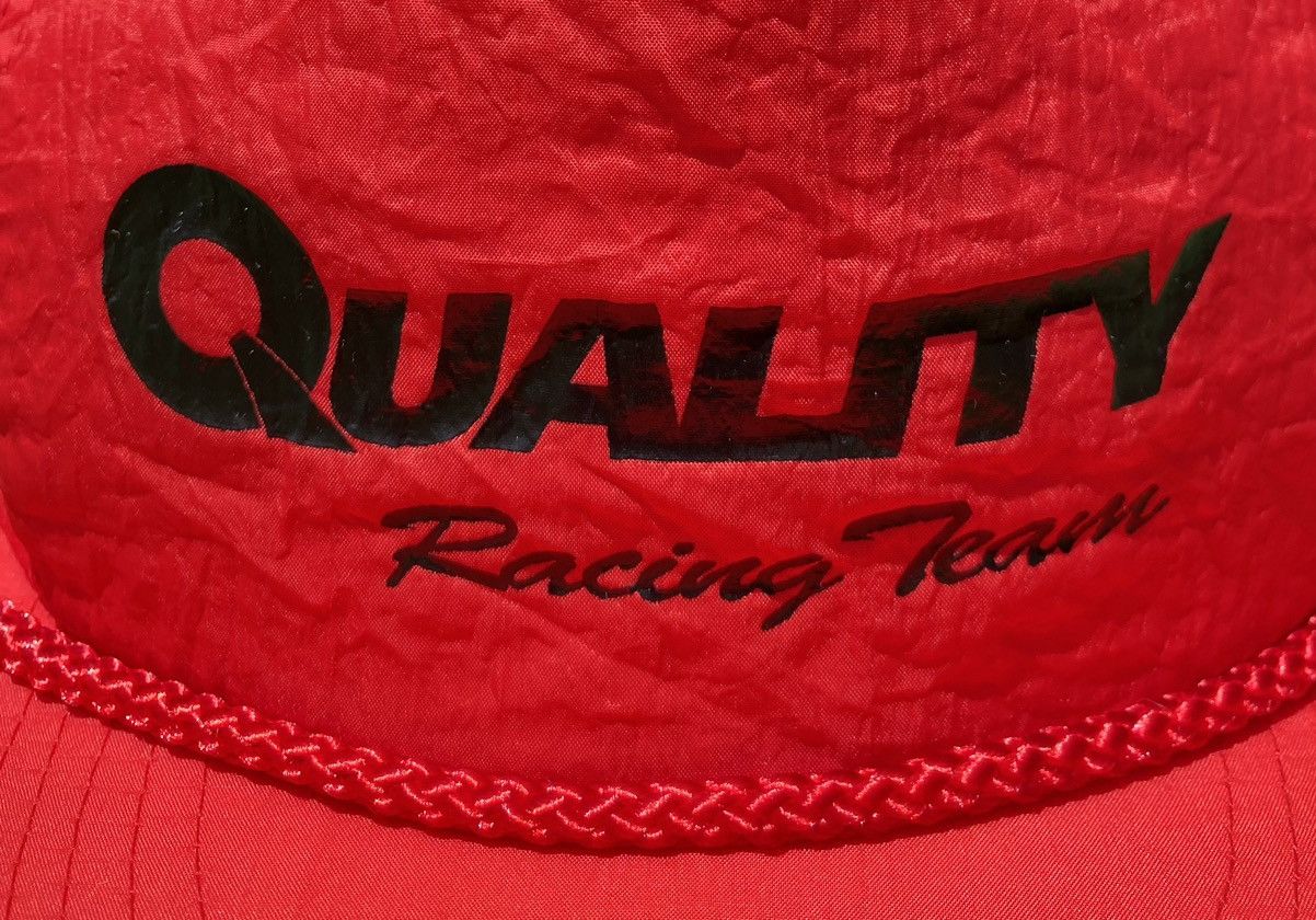 Vintage Vintage 90’s Quality Racing Team Racing Red Snapback Hat Size ONE SIZE - 2 Thumbnail