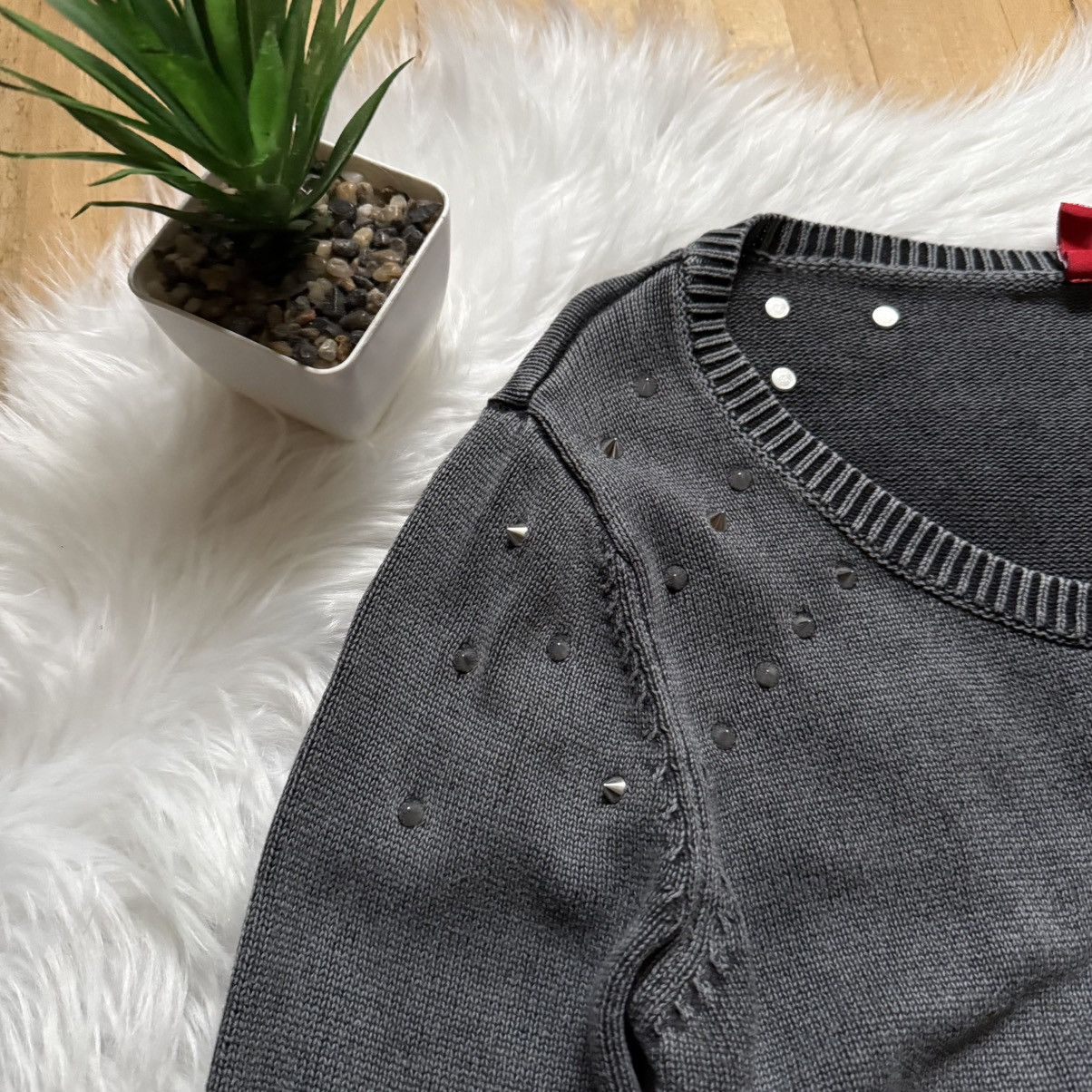 If Six Was Nine 📌 Crazy Spikes Washed Knitted Y2K Sweater Size S / US 4 / IT 40 - 2 Thumbnail