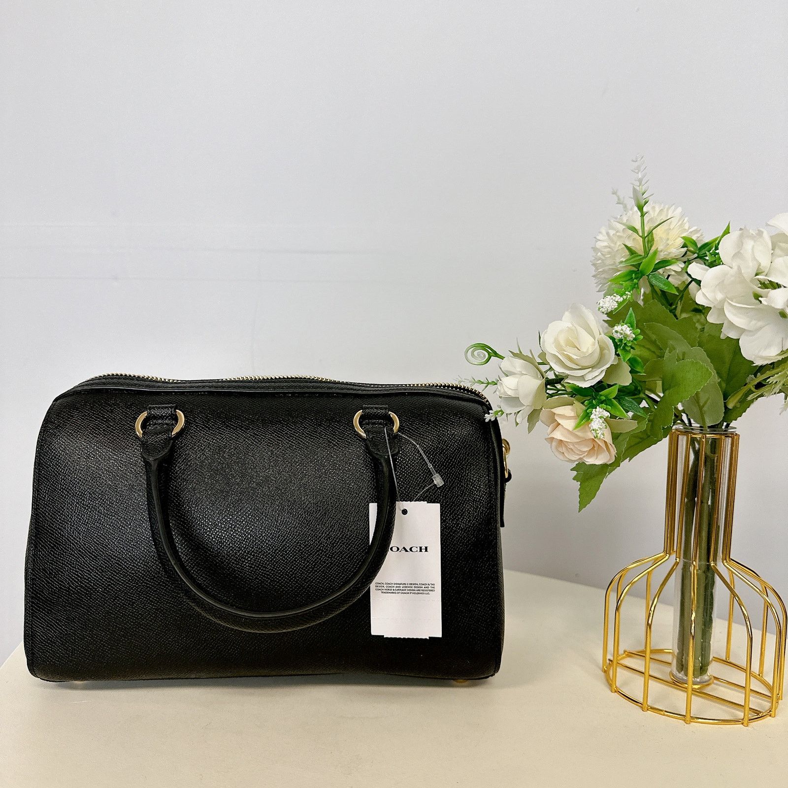 Coach Coach F79946 Rowan Satchel IN BLACK Size ONE SIZE - 3 Thumbnail