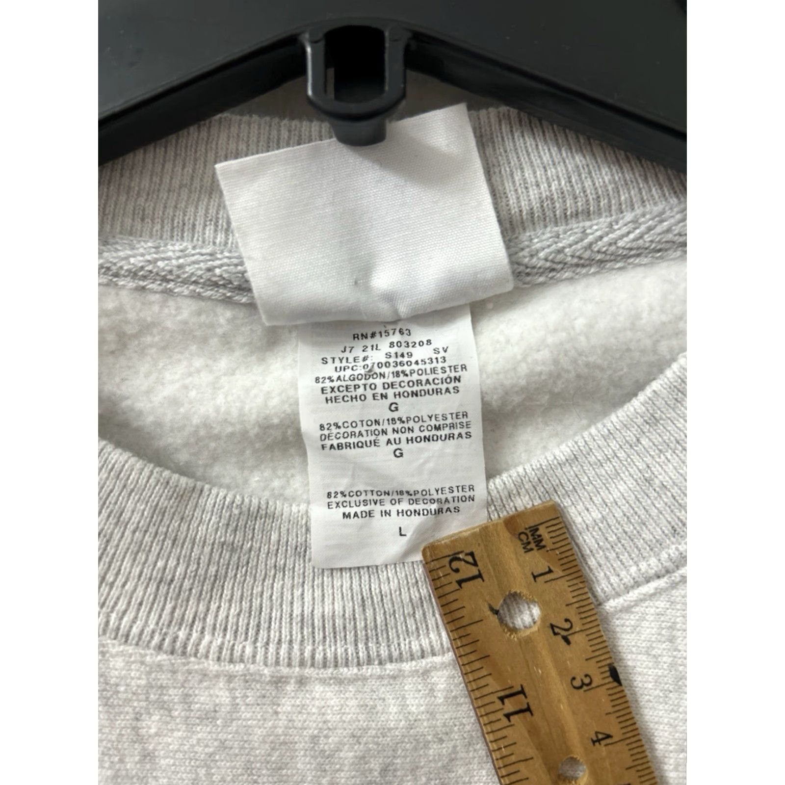 Champion VINTAGE Champion Reverse Weave Sweatshirt Crewneck L Mens Gray Logo Graphic Print Pullover L/S Size US L / EU 52-54 / 3 - 5 Thumbnail