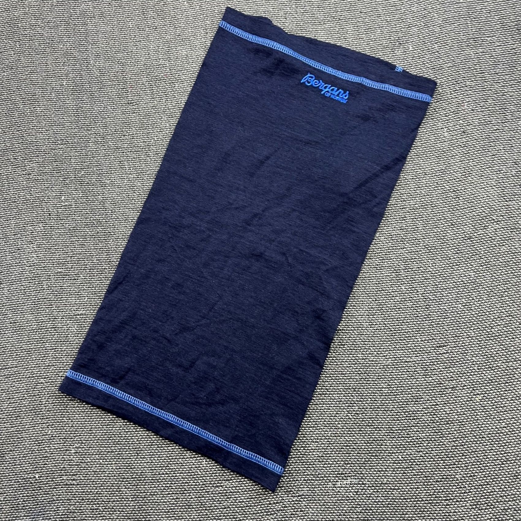 Vintage Bergans of Norway Neck Warmer Merino Wool Blend OS Tube Scarf Outdoor Gaiter Balaclava Unisex Adults One Size Blue Size ONE SIZE - 2 Thumbnail