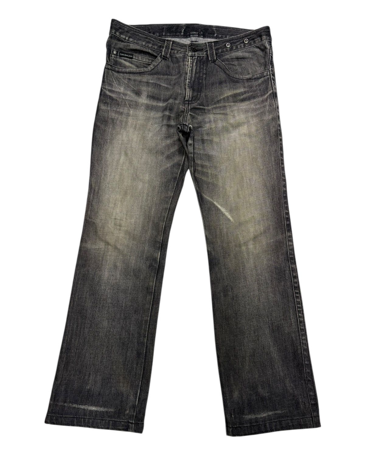 Kapital 🔥CALVIN KLEIN FADED BLACK BOOTCUT FLARE JEANS Size US 34 / EU 50 - 7 Thumbnail